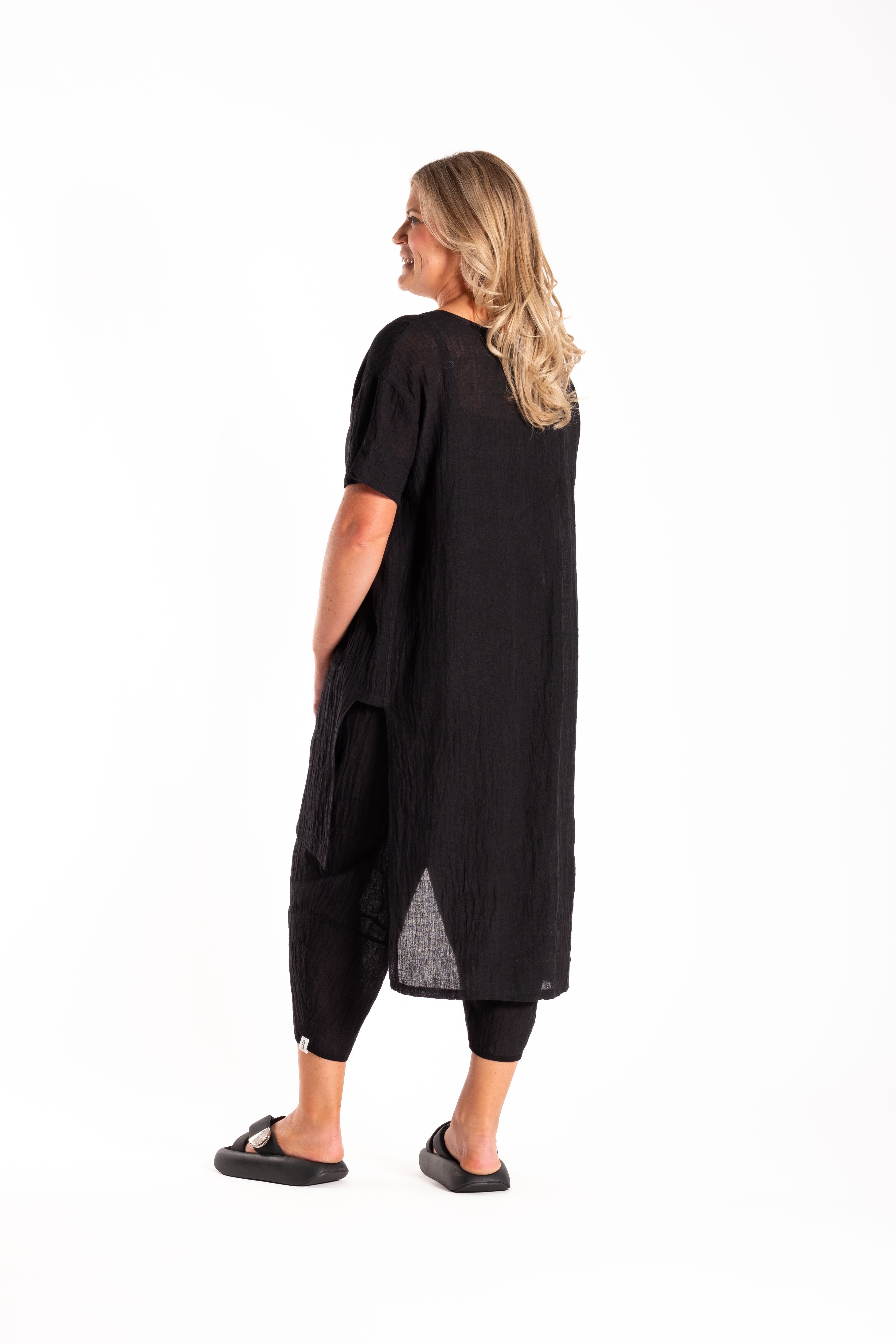 Burke Tunic Black Flax