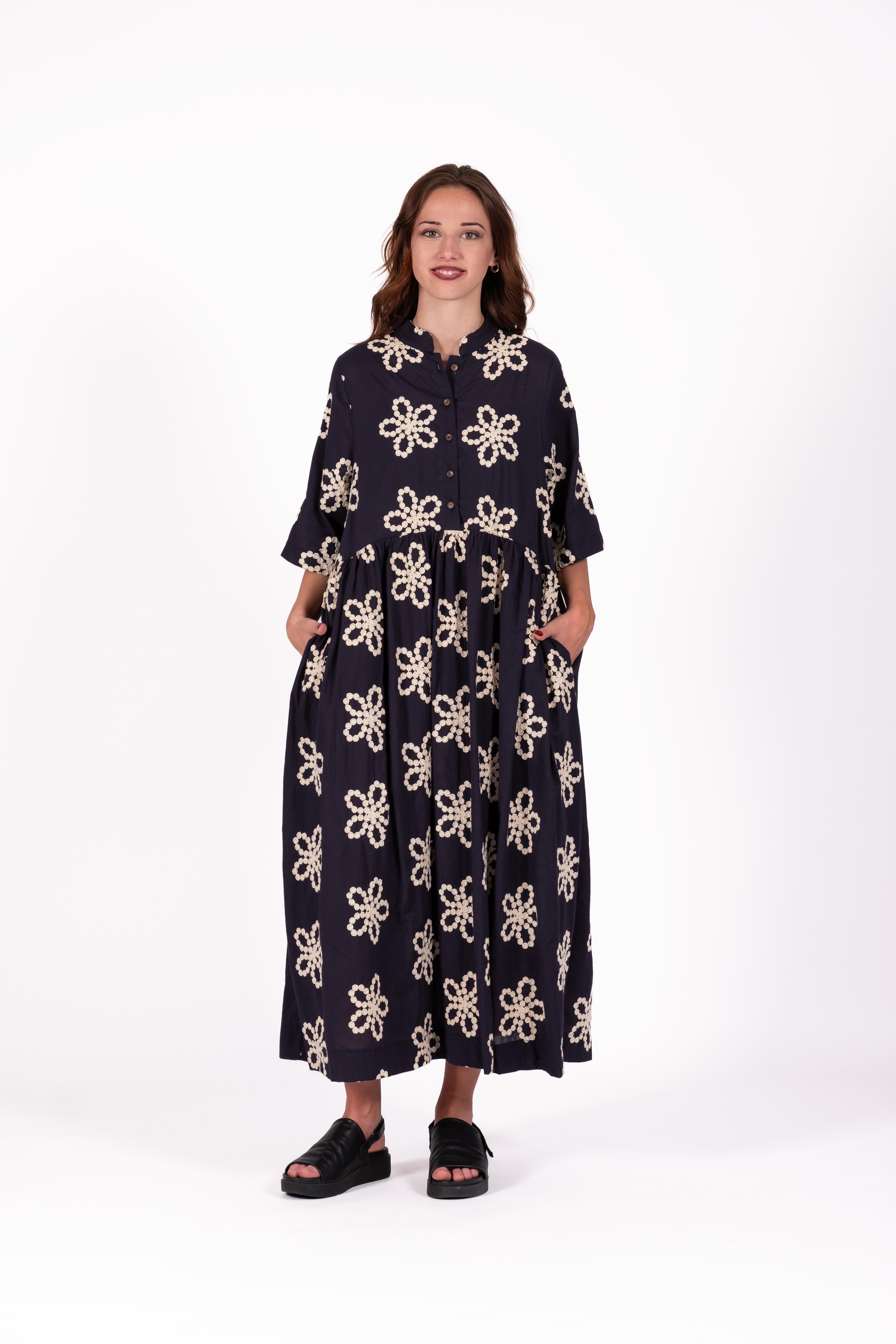 Brylee Dress Embroidered Field