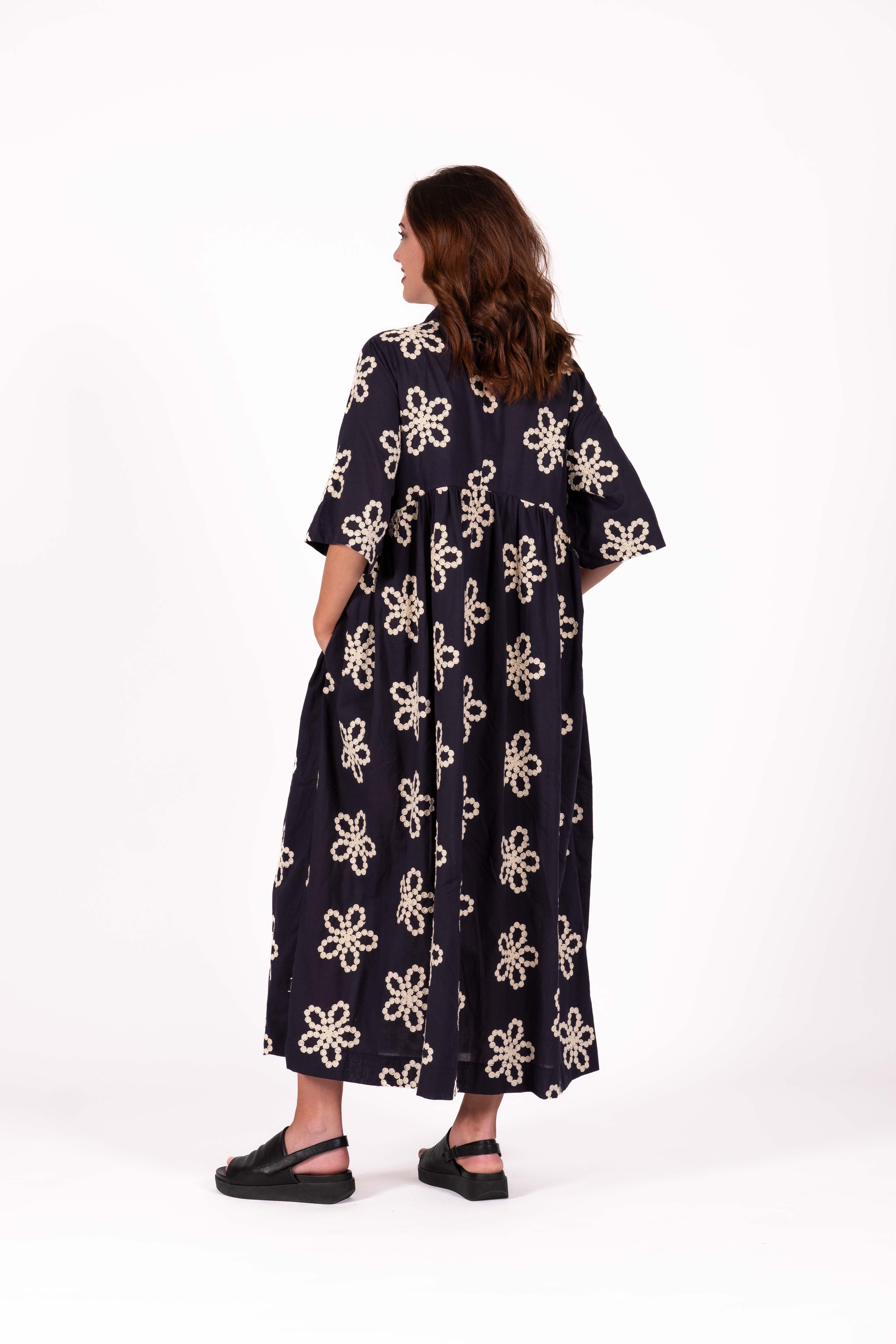 Brylee Dress Embroidered Field