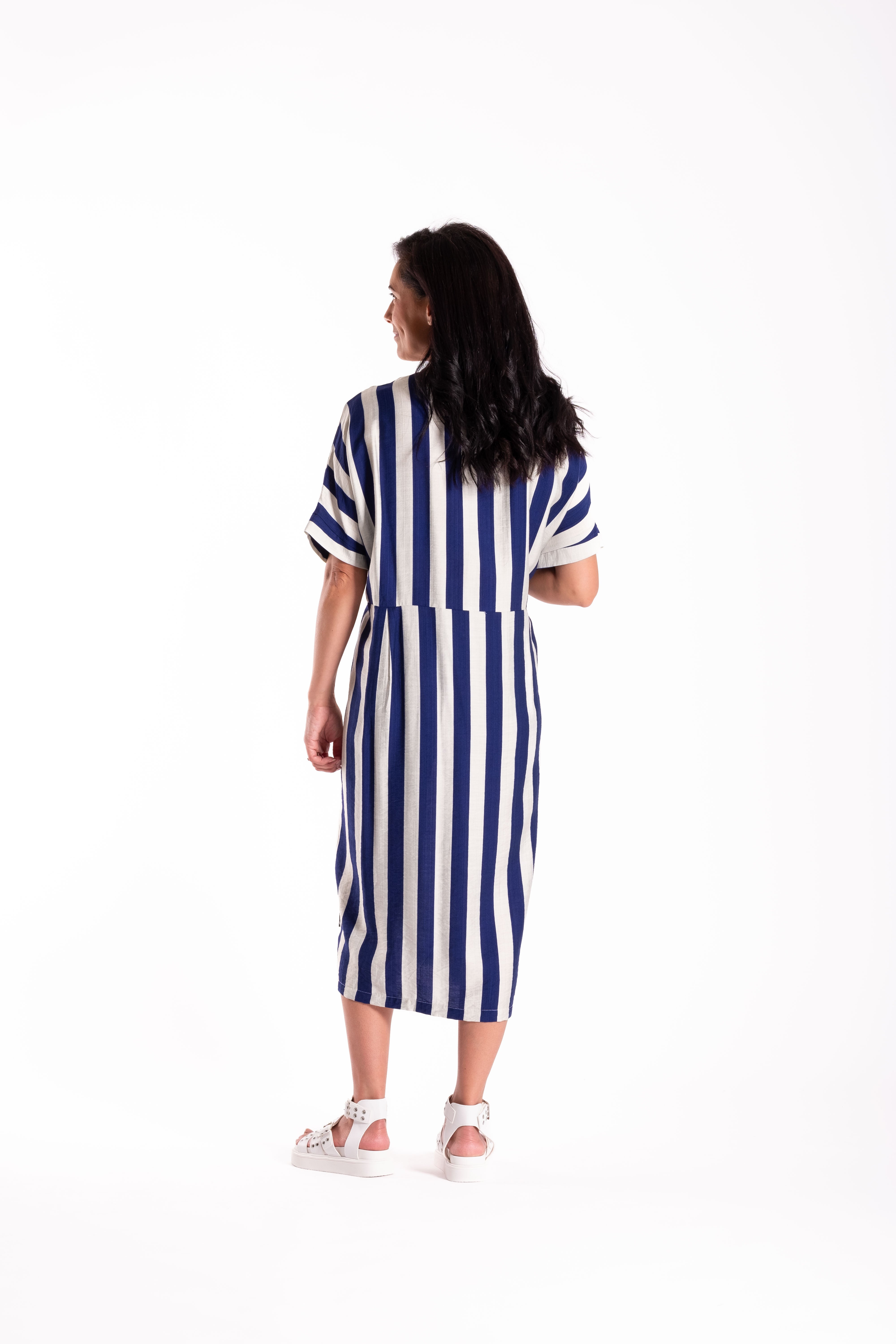 Jayde Dress Blue/White Stripe