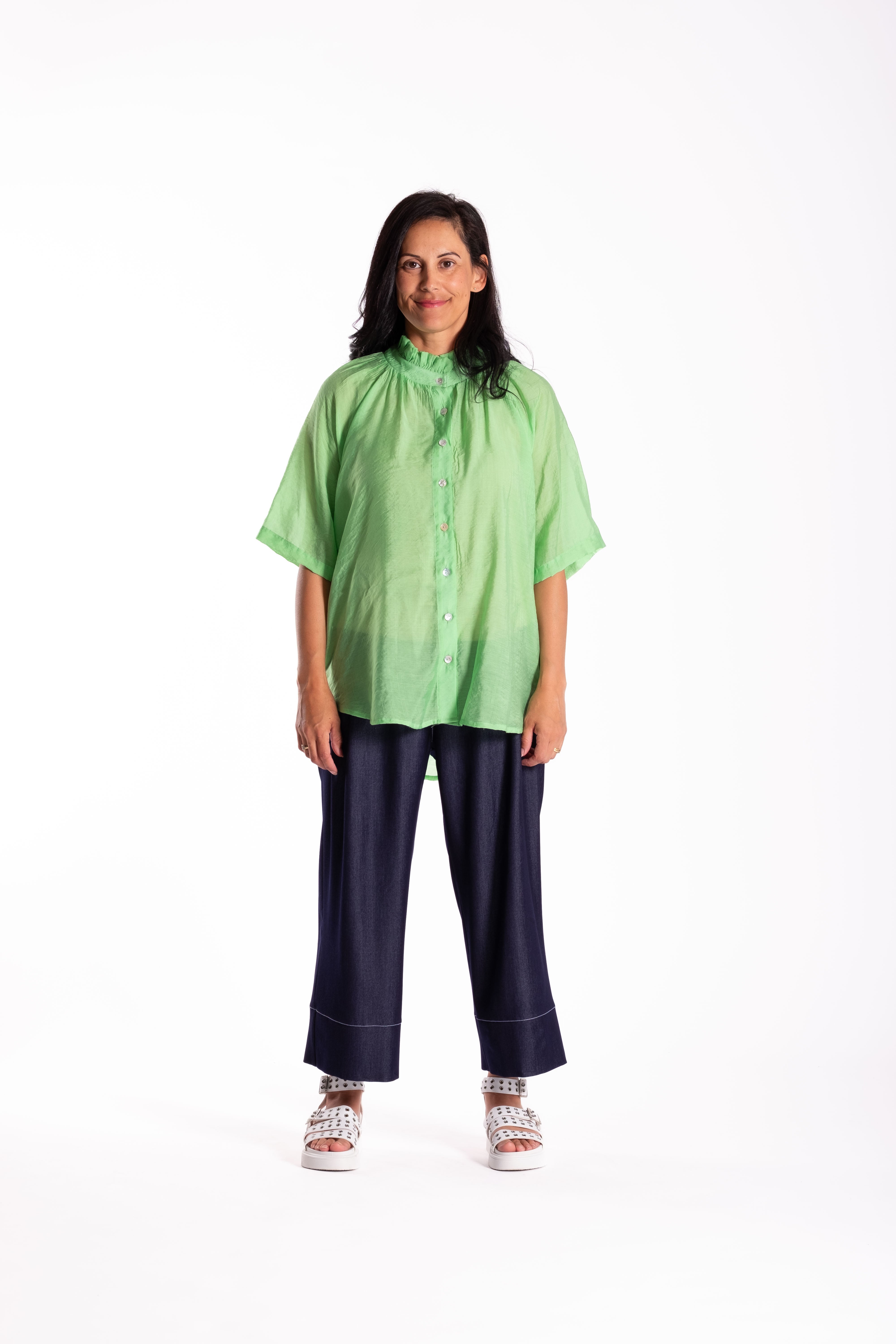 Delight Blouse Lime Green