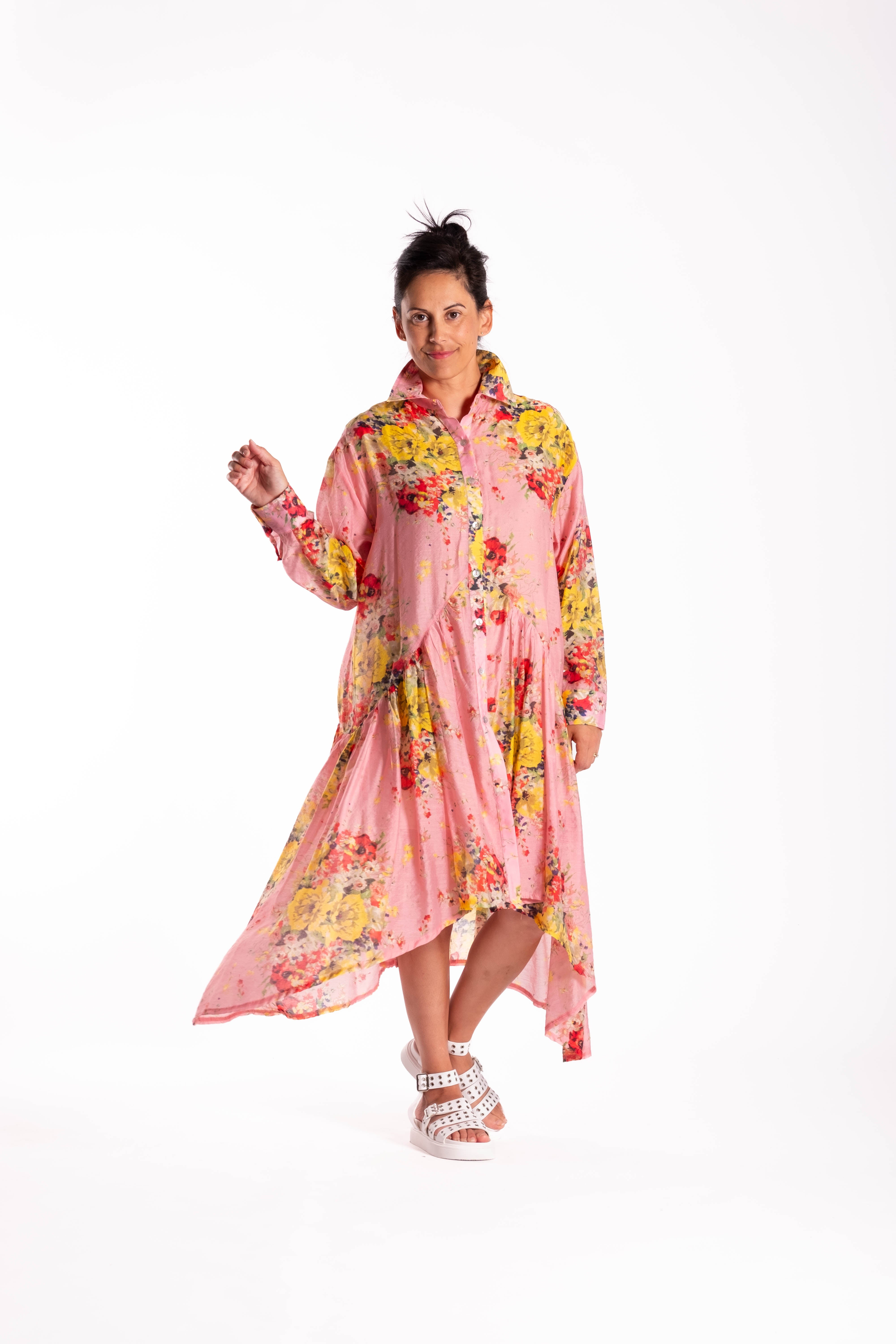 Empire Shirt Dress Luminous Florals