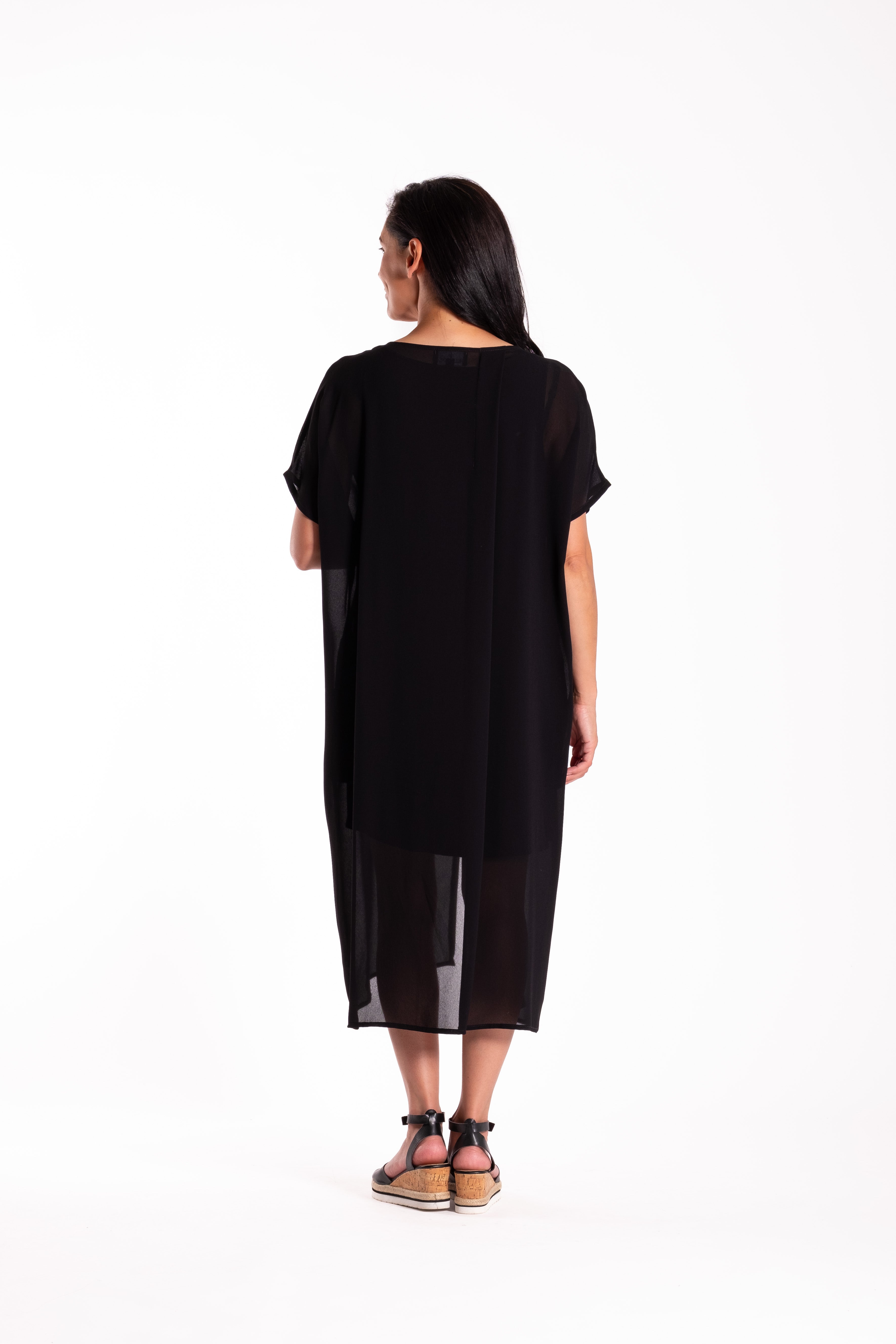 Impressions Dress Black Viscose