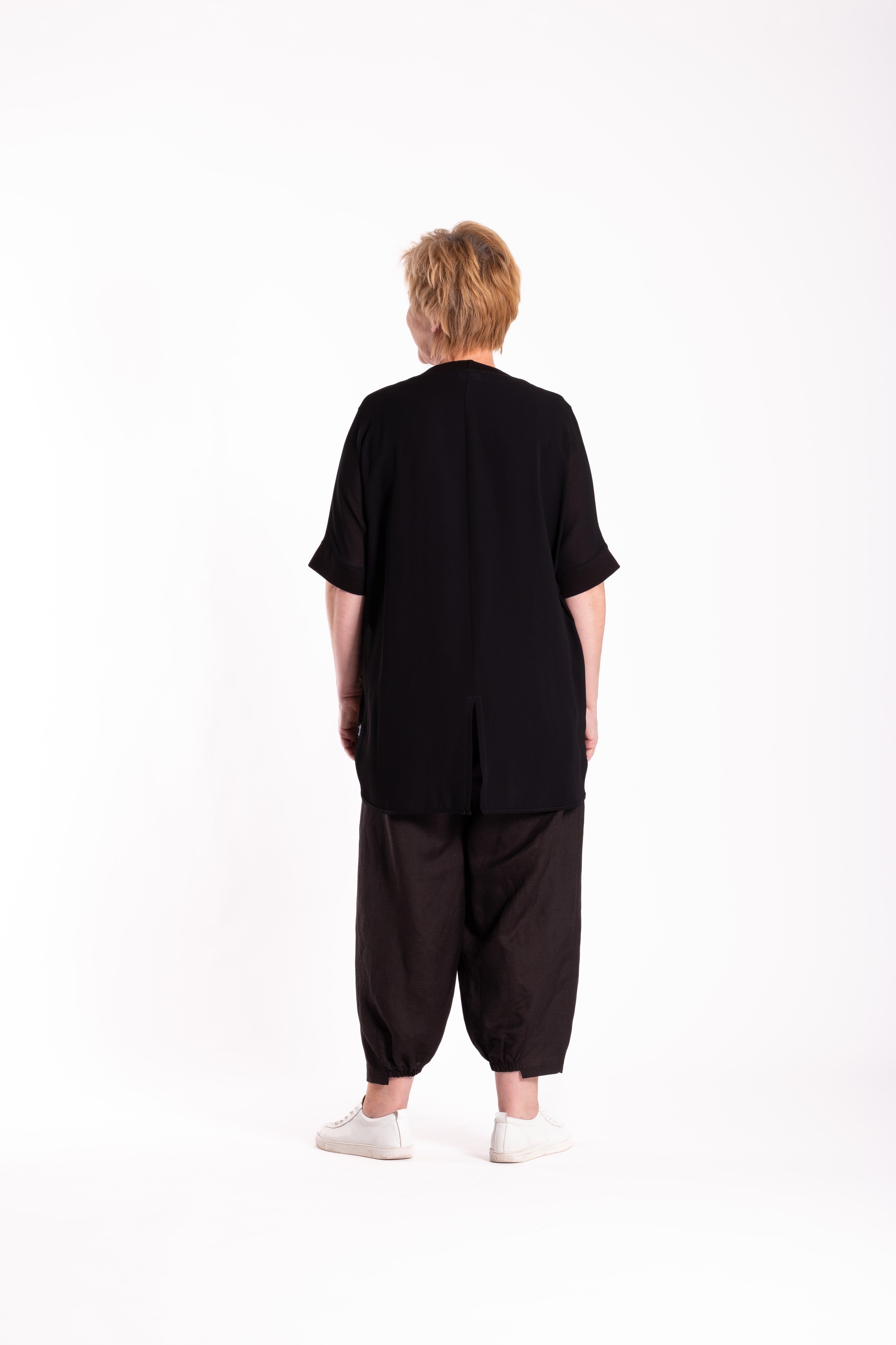 Relaxed Tee Black Viscose