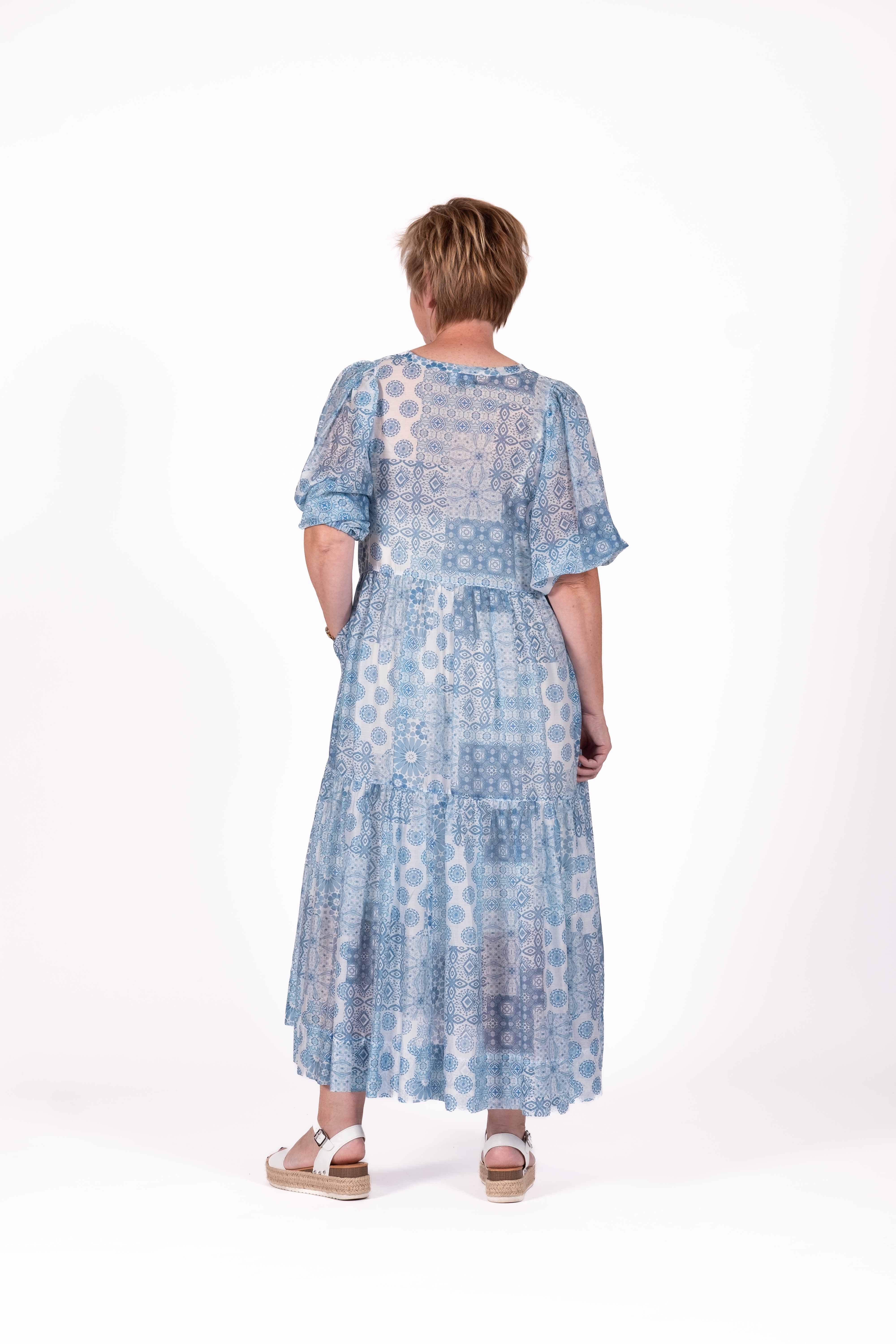 Delight Dress Sea Breeze Tiles