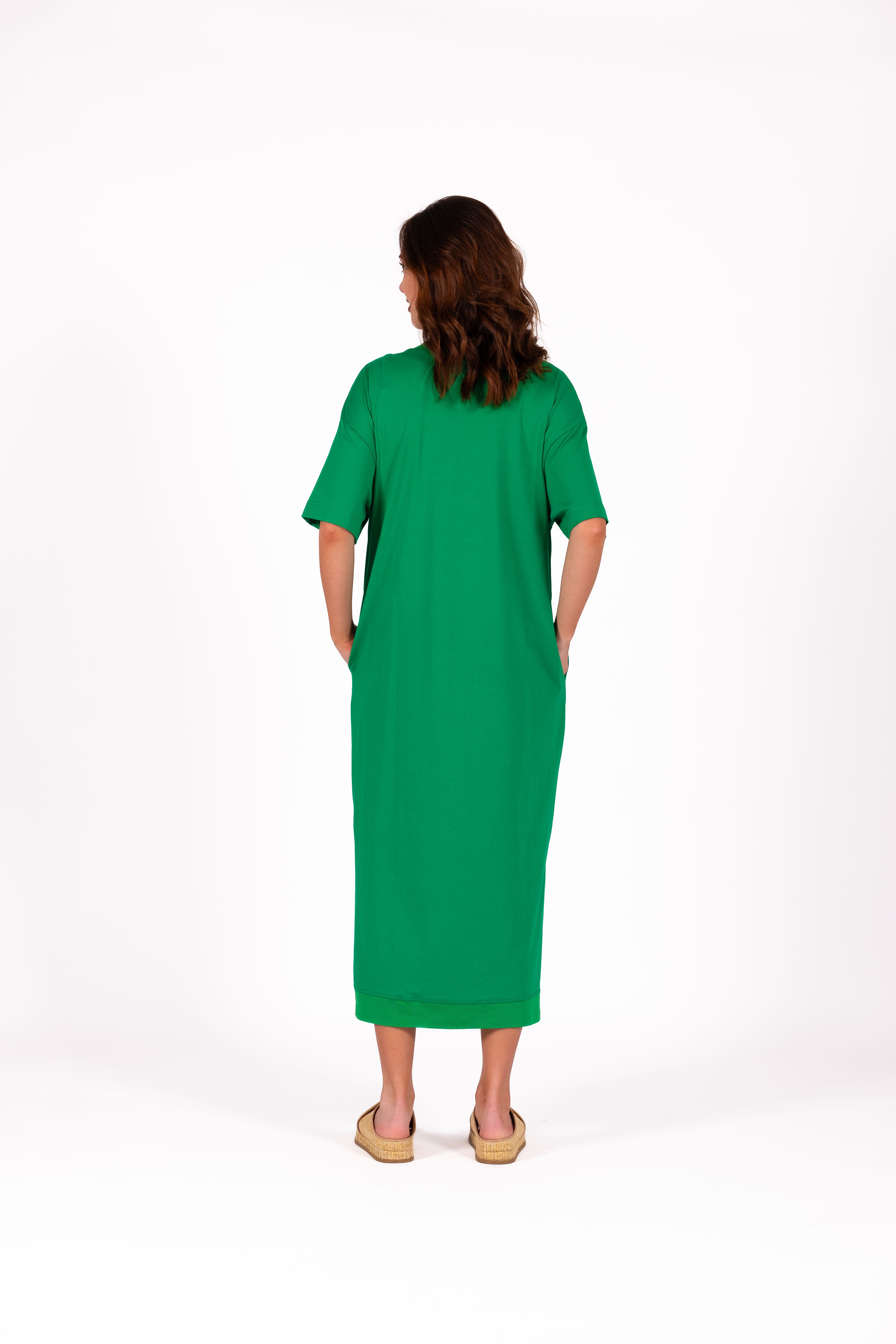 Evie Dress Green Flower