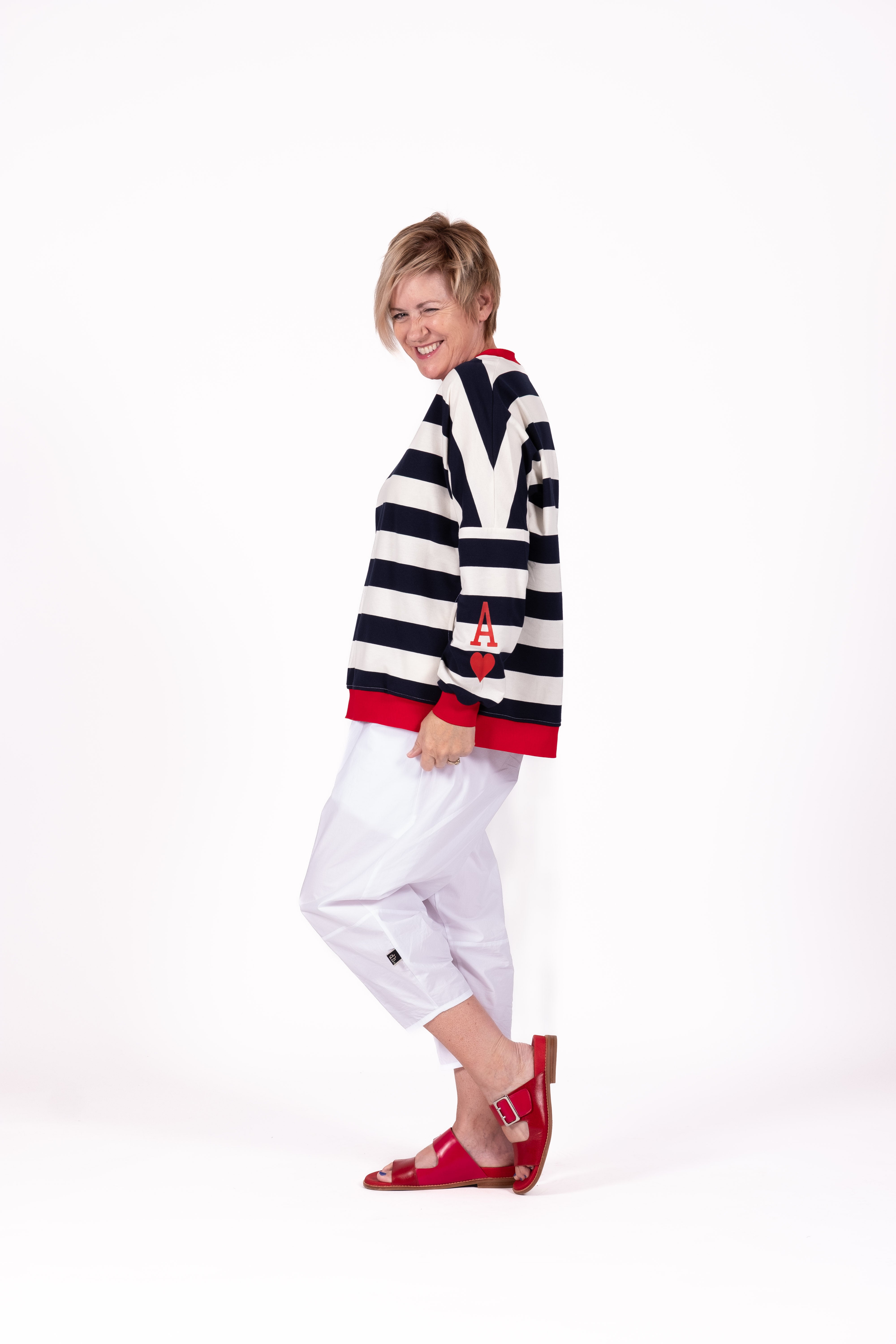 Sweatshirt Navy Stripe