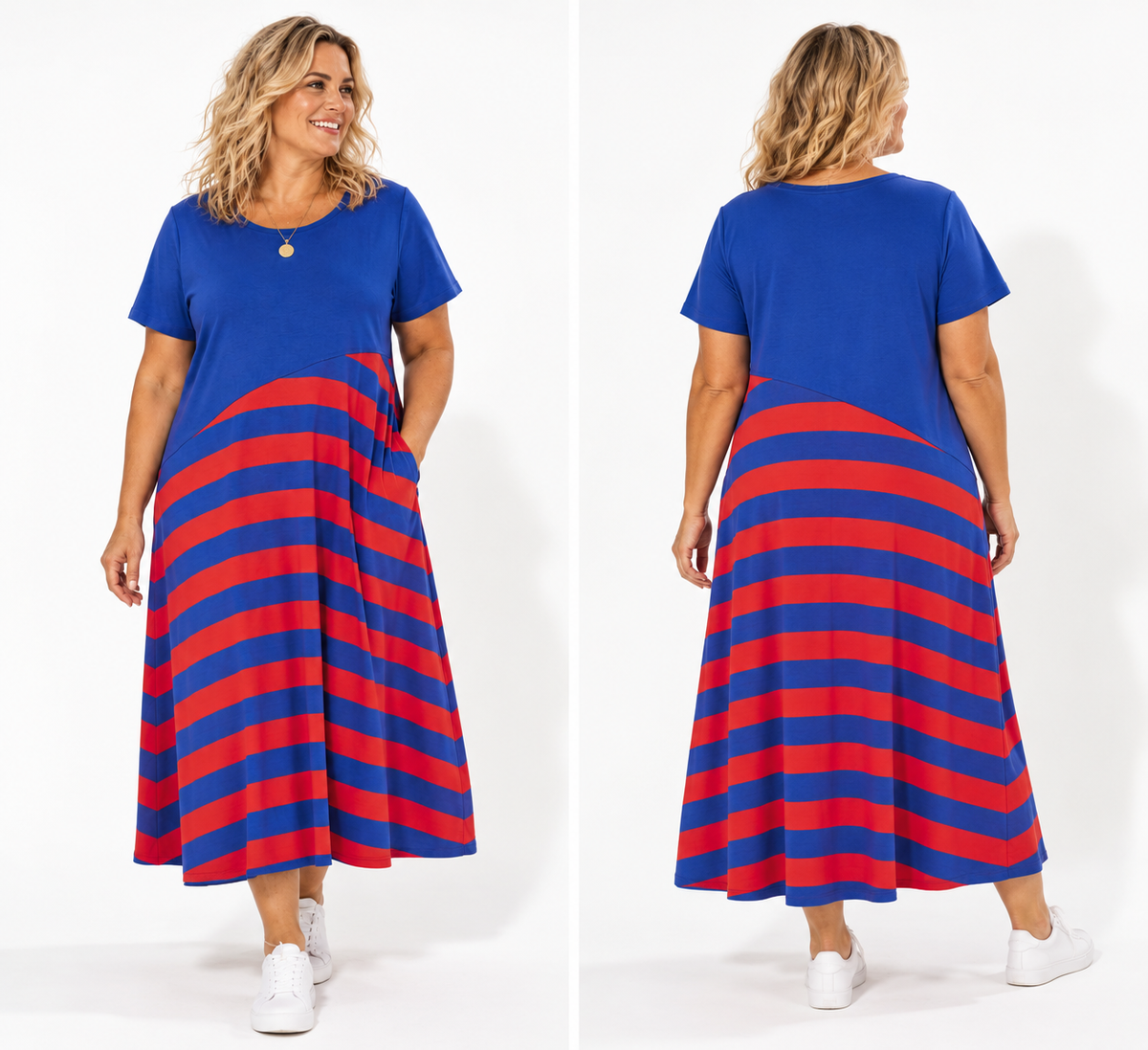 Brinley Dress Blue Stripe