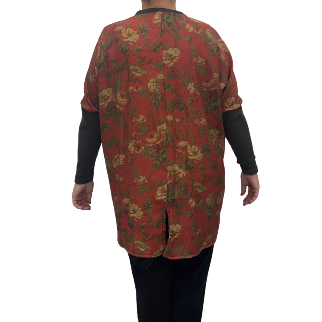 Relaxed Top Burnt Orange Floral