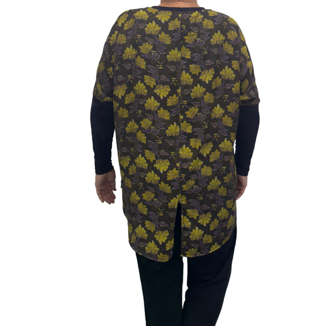 Relaxed Top Bronze/Purple Floral