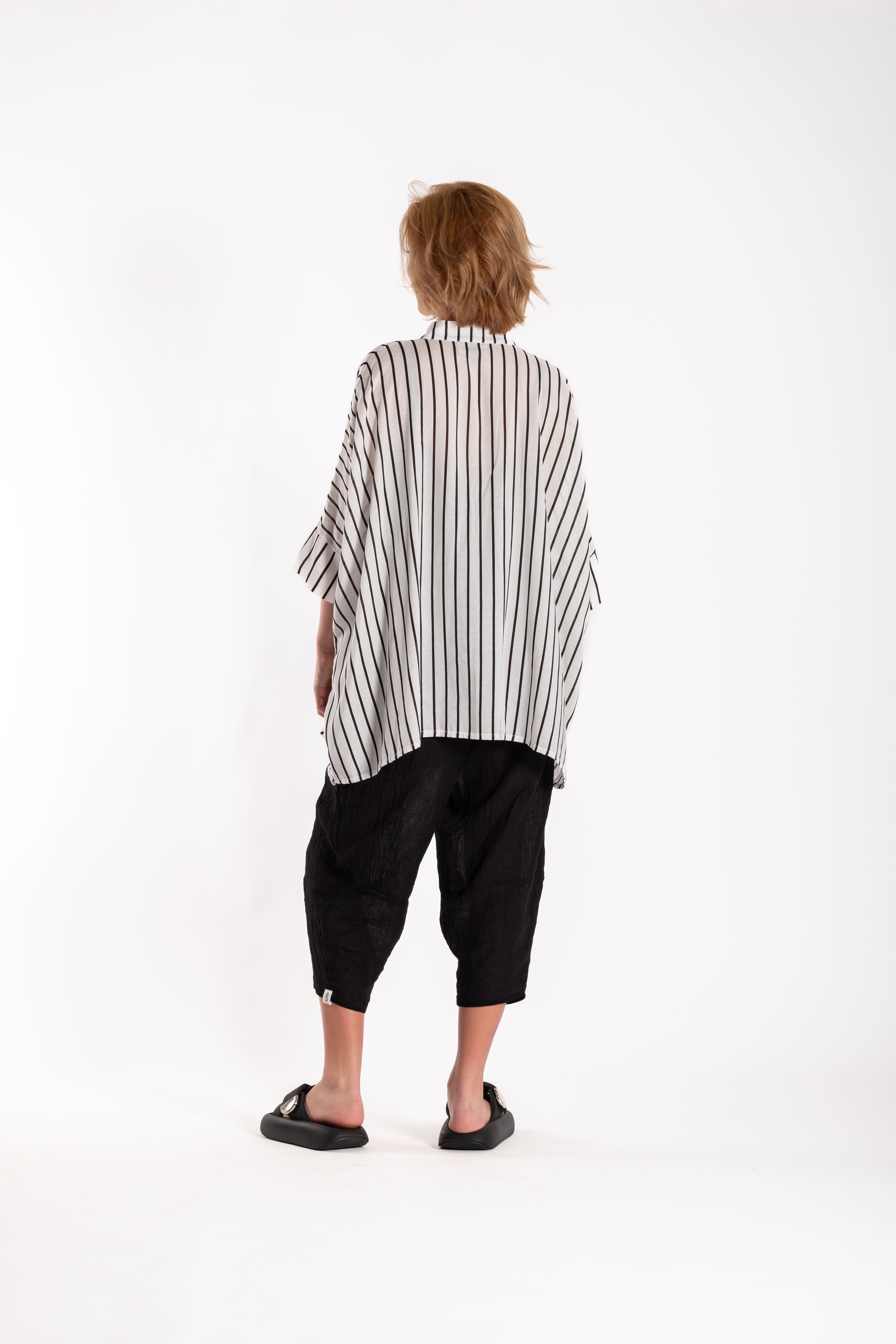 Sasha Shirt White/Black Stripe