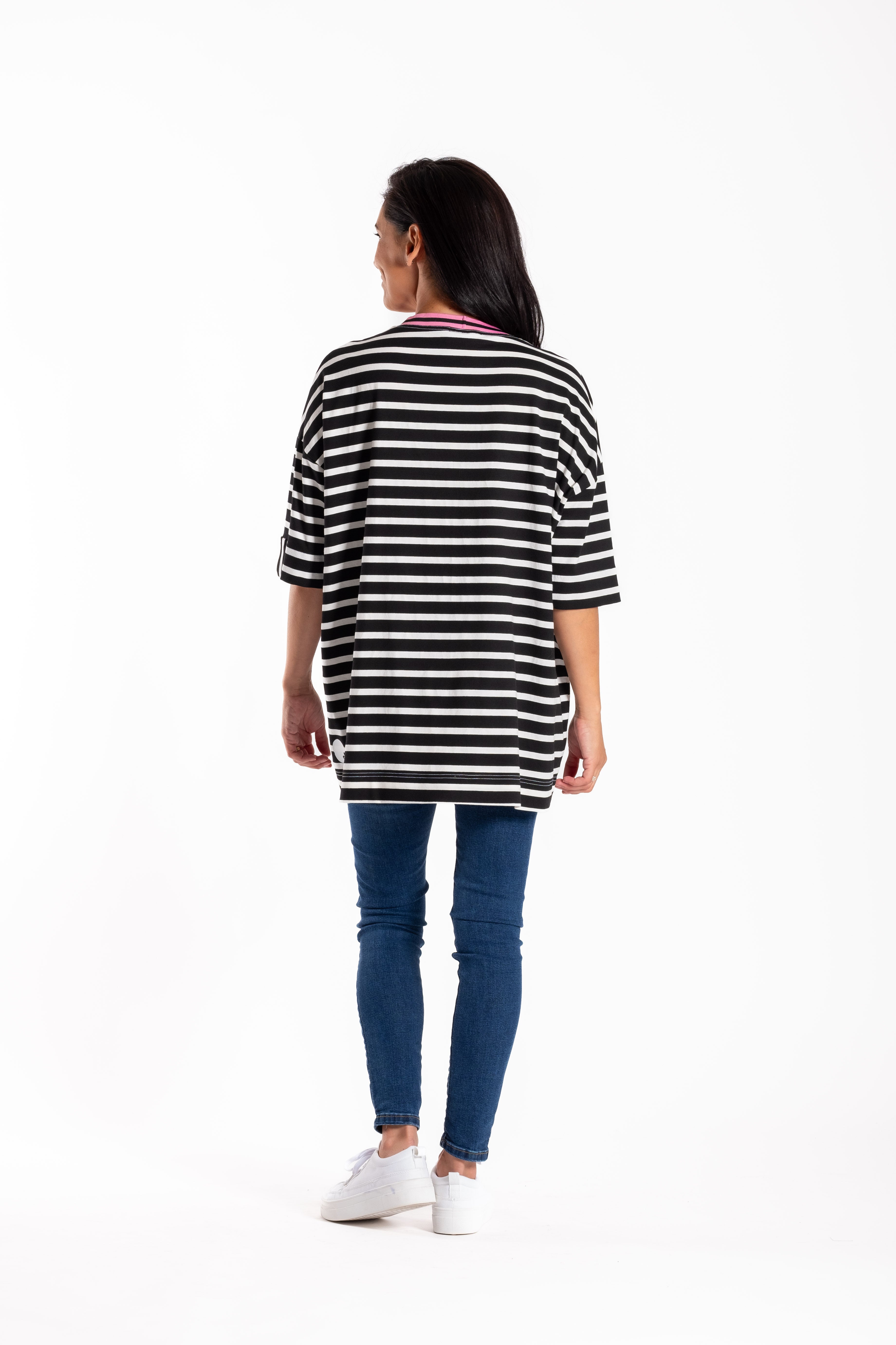 Jellicoe Box Tee Black/White Stripe