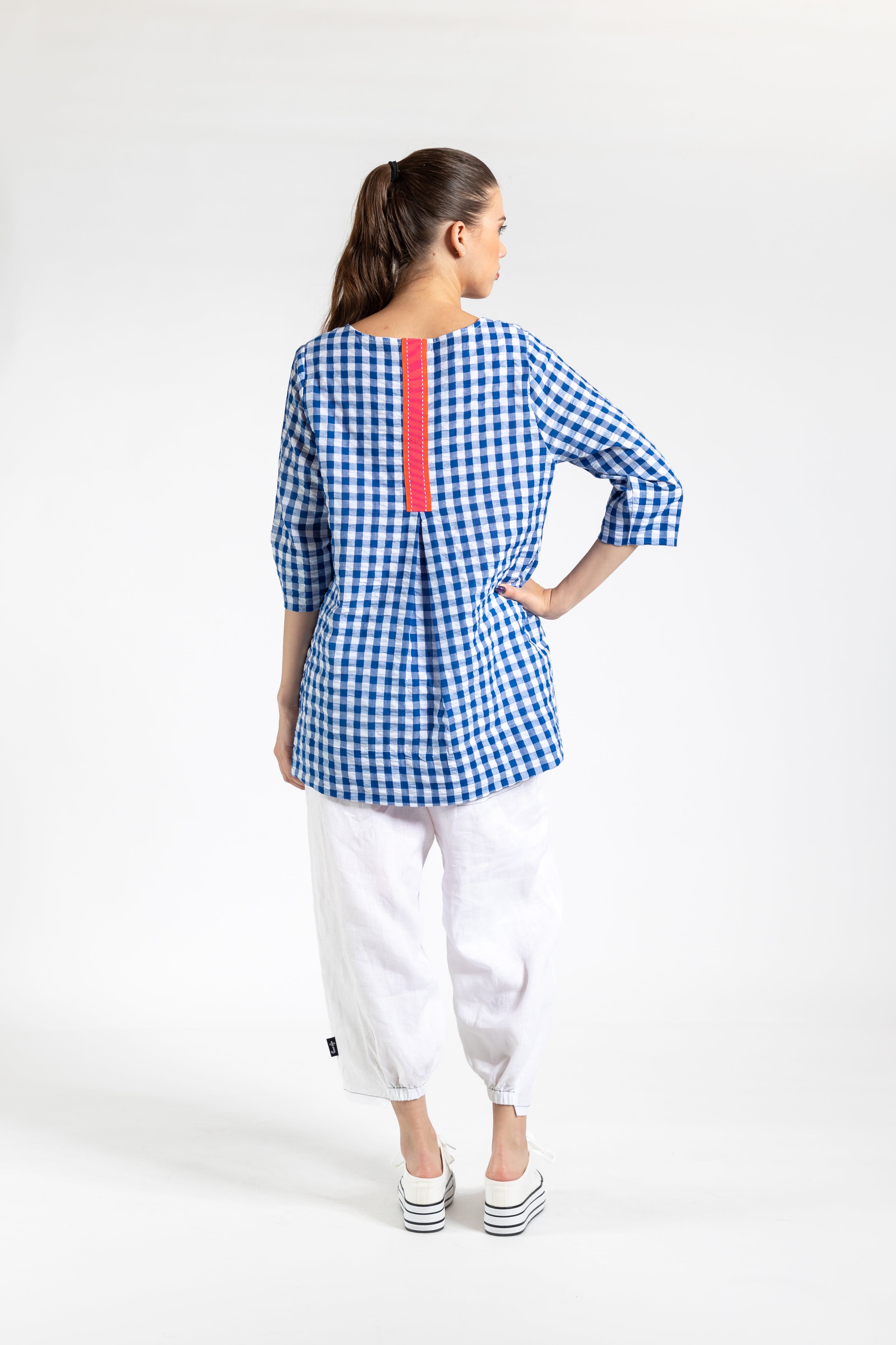 Top Gingham Navy