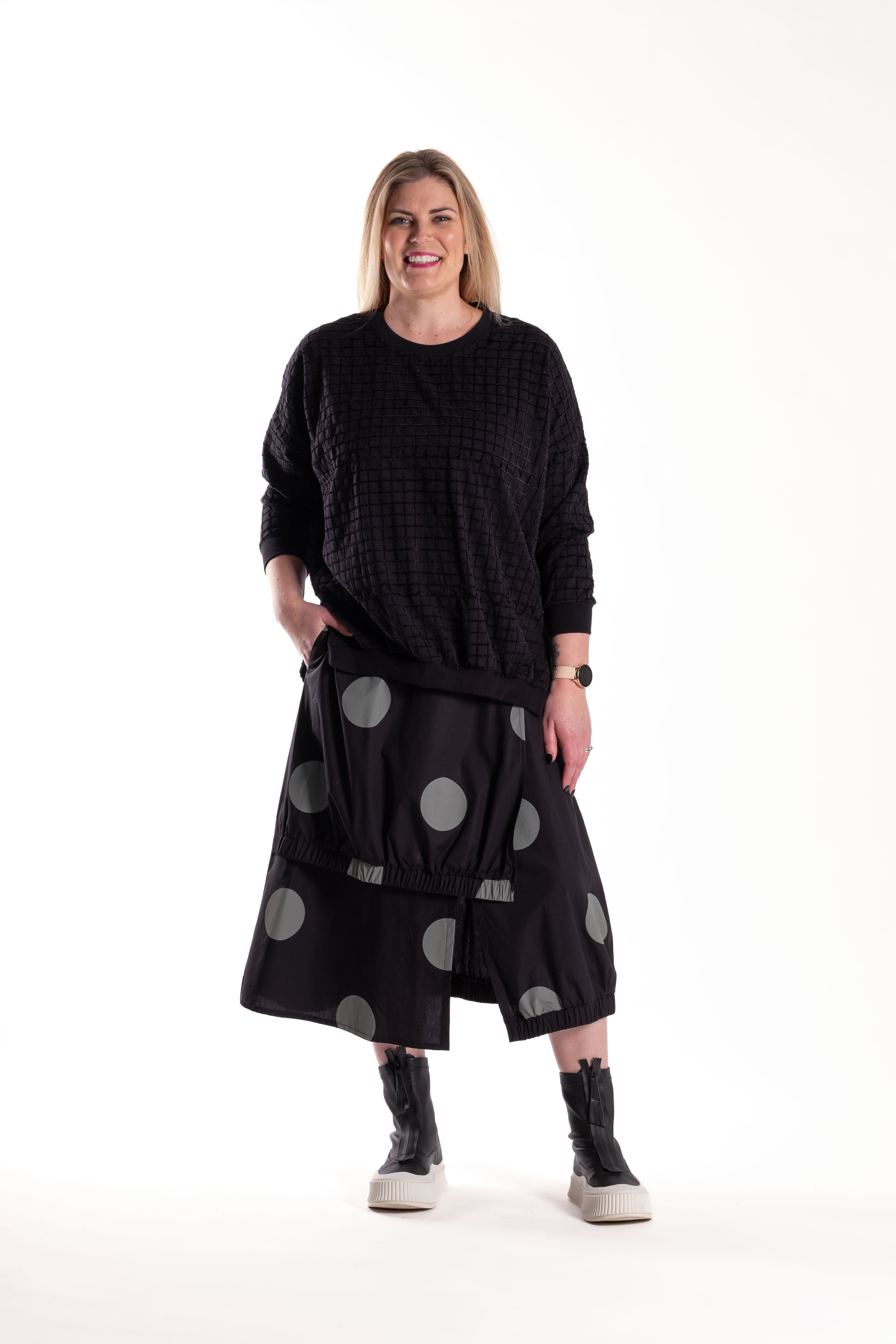 Scripture Skirt Grey Spot