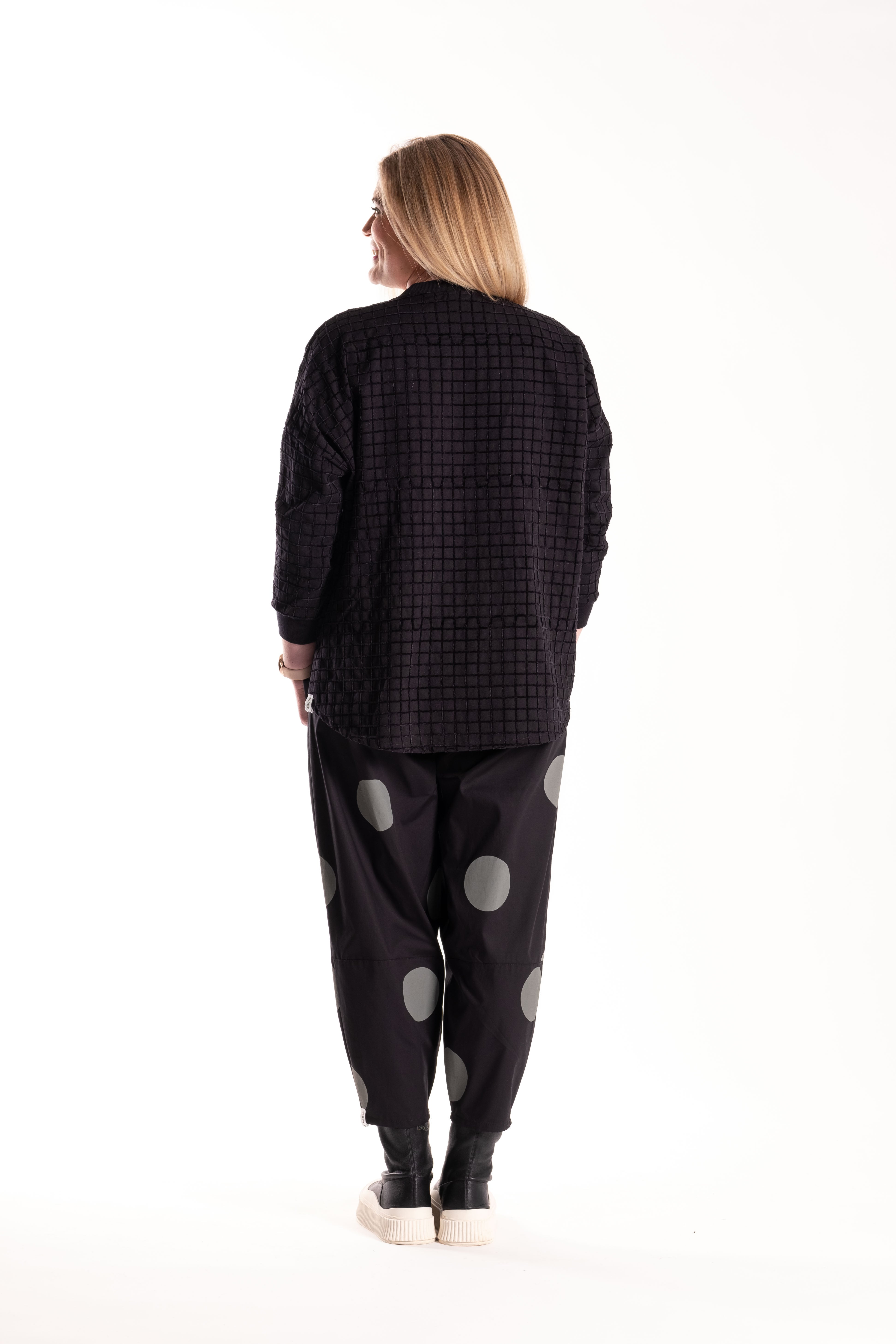 Pull in Top Velvet Check