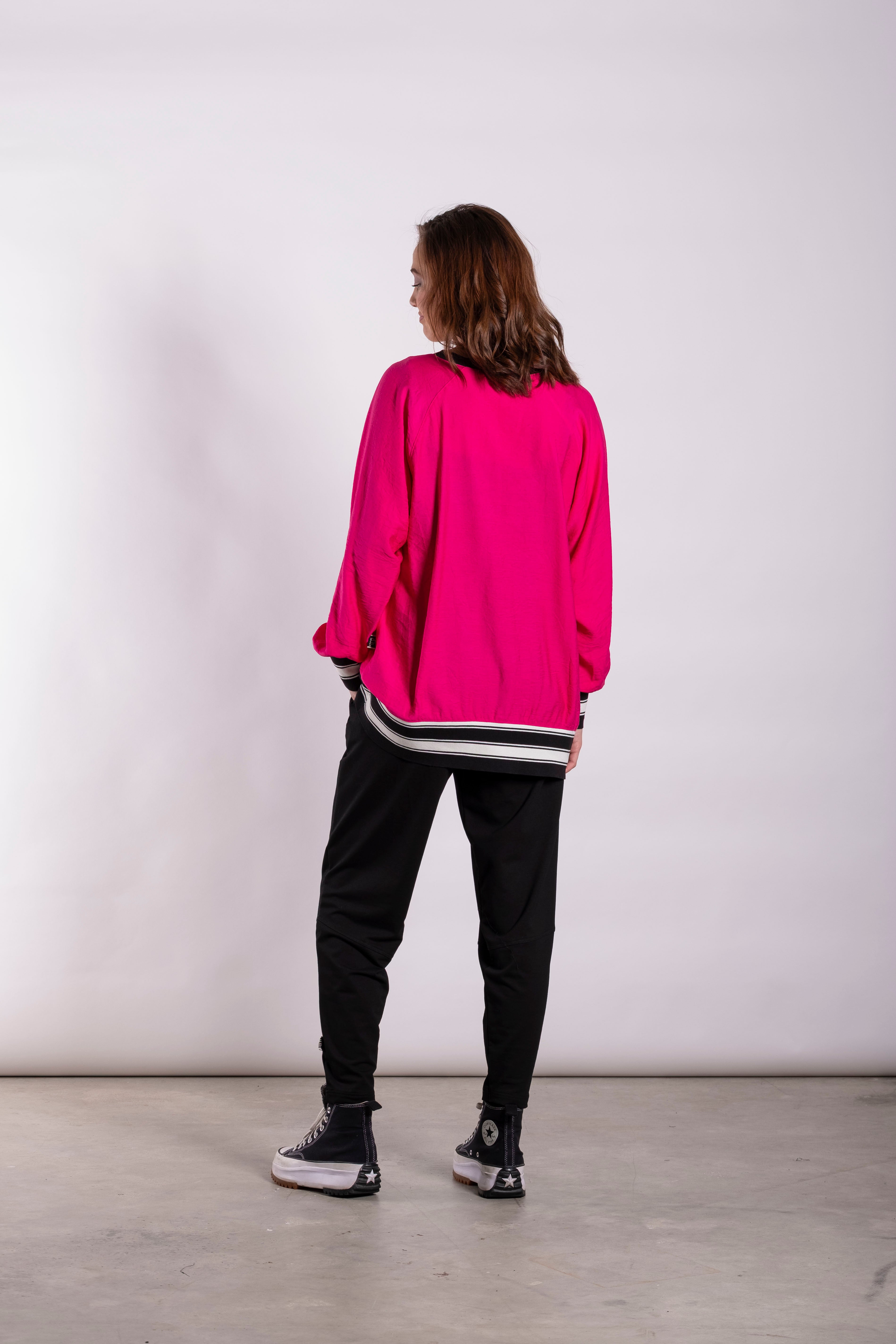 Team Sweater Top Fuchsia