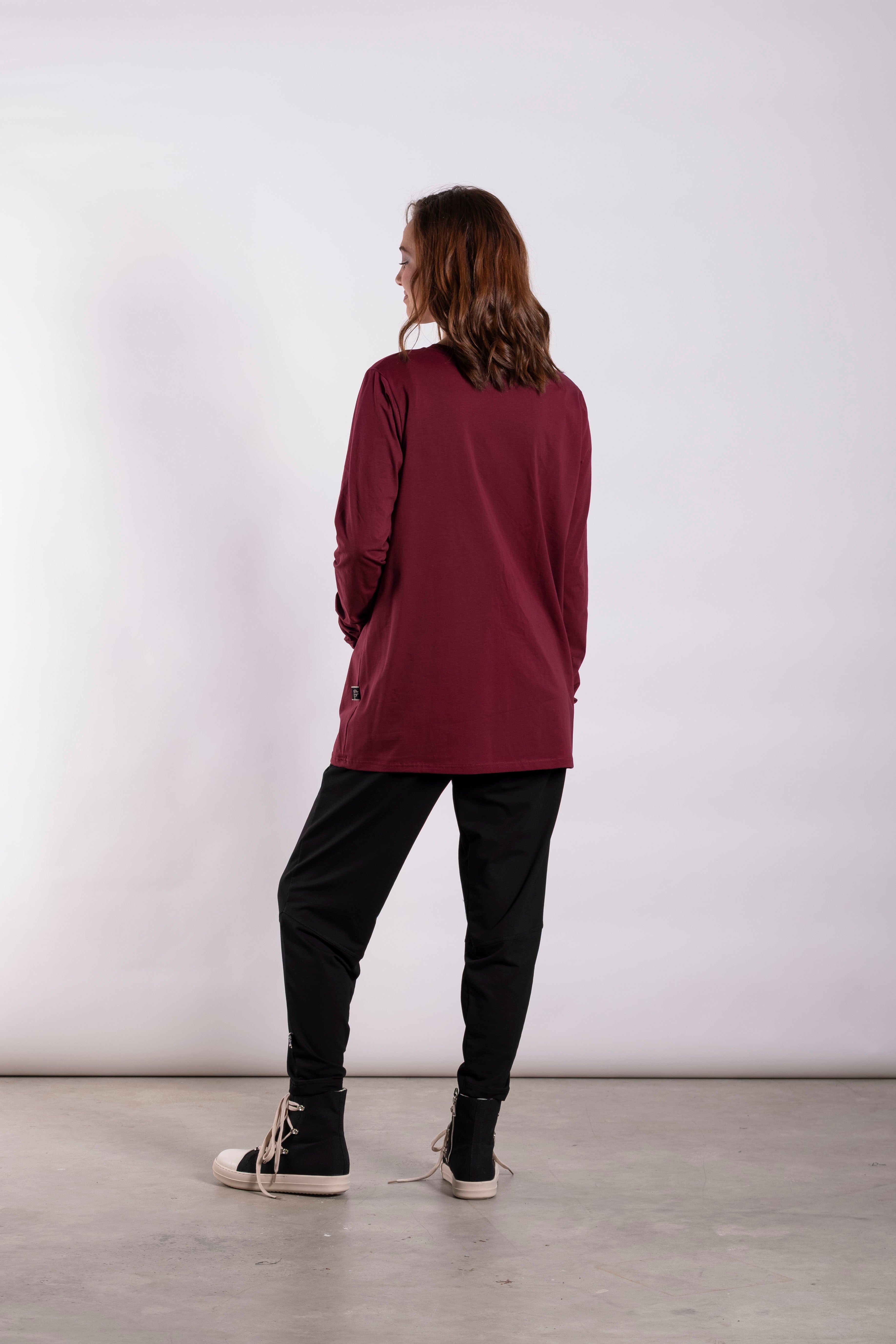 Pocket Drift Top Black Cherry