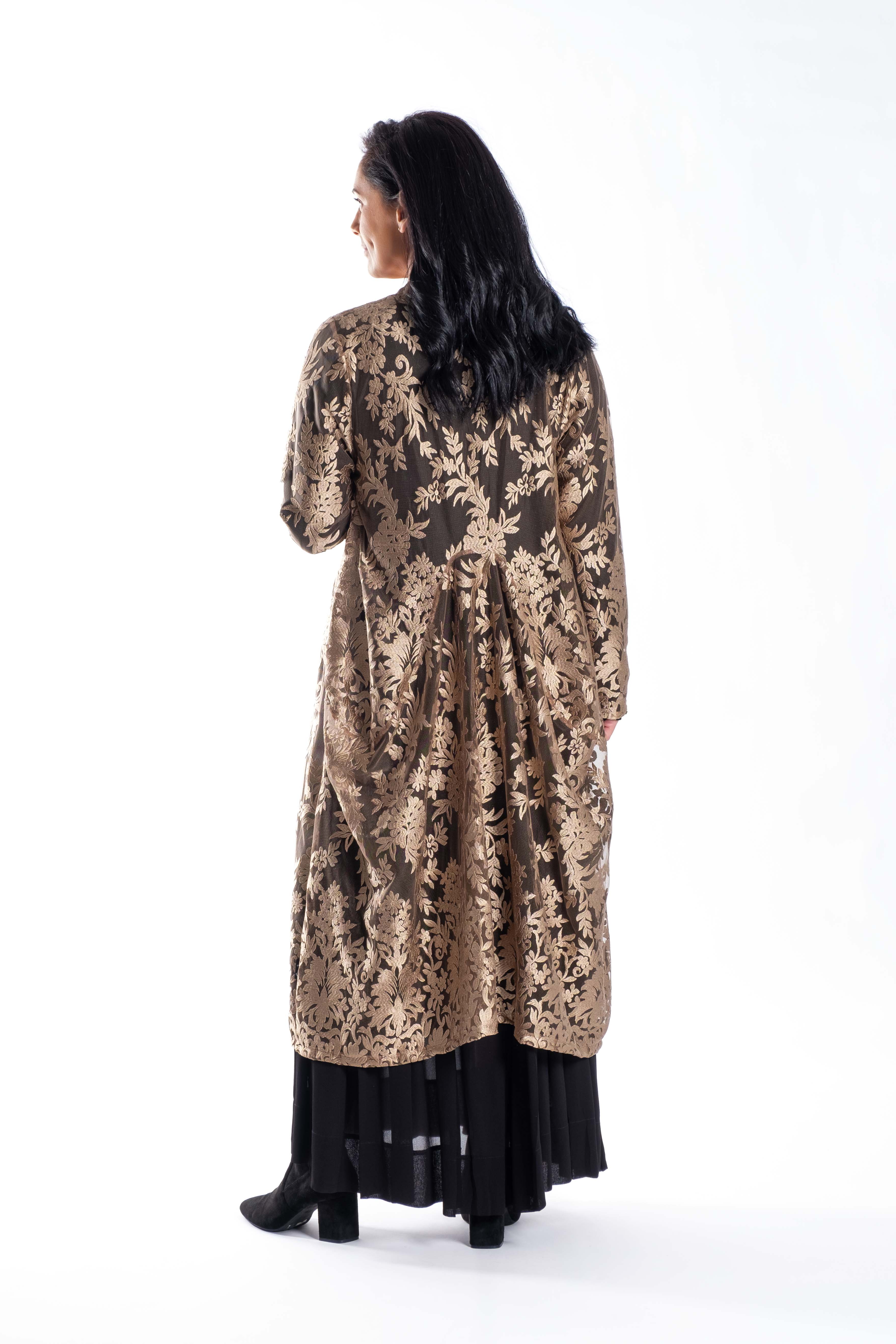 Duster Coat Gold Lace