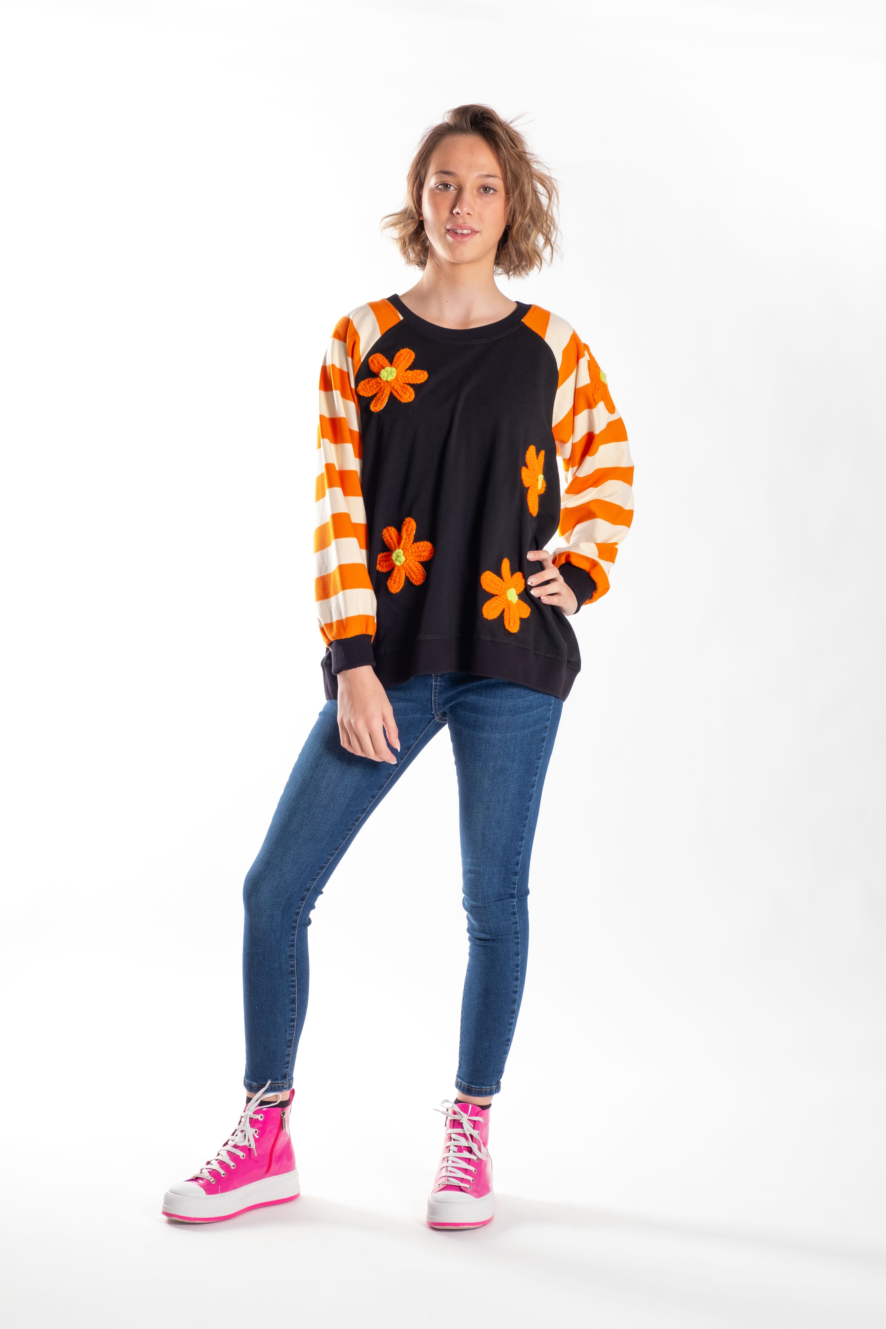 Team Sweater Orange Stripe