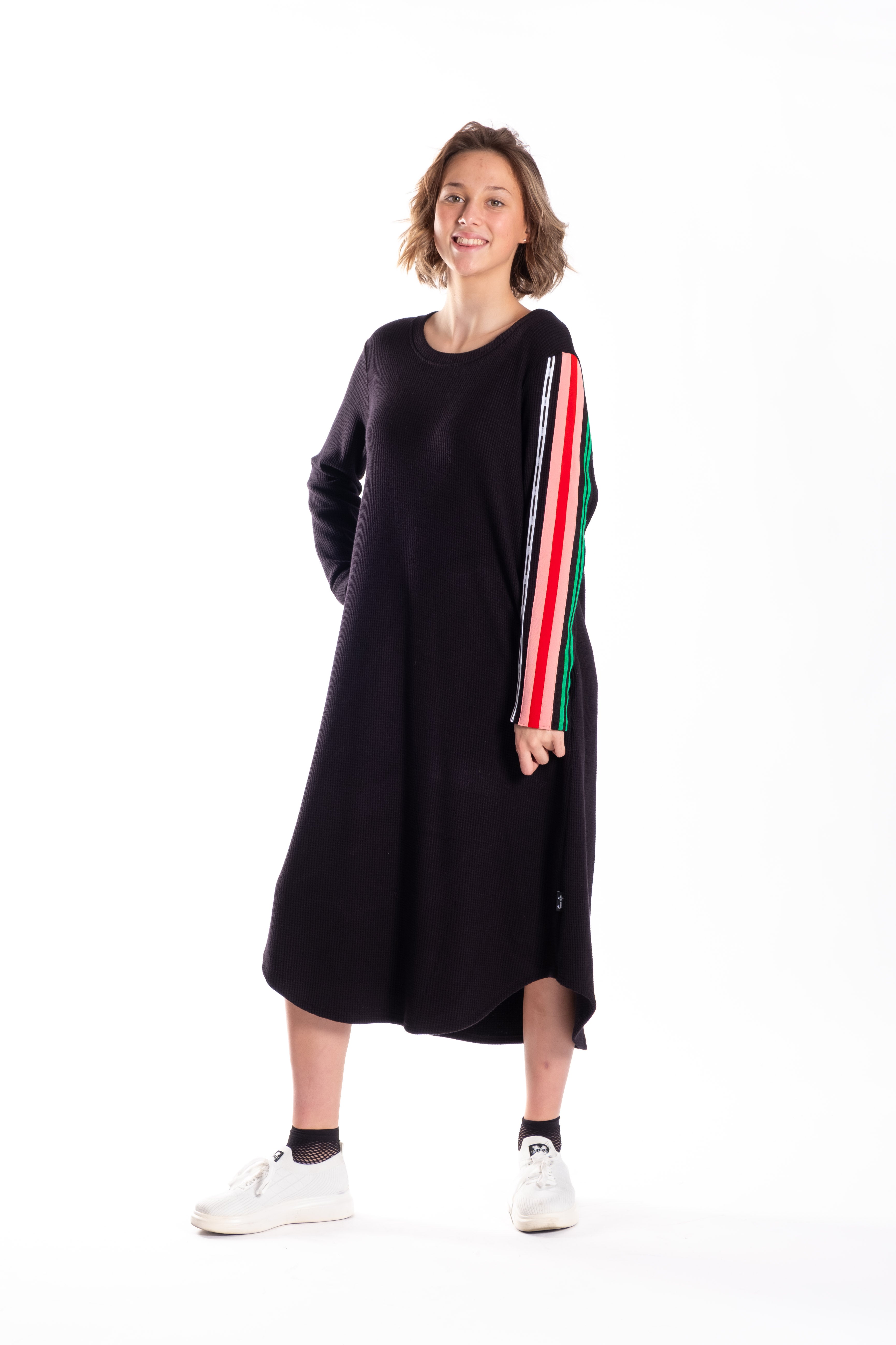 Simone Dress Multi Stripe