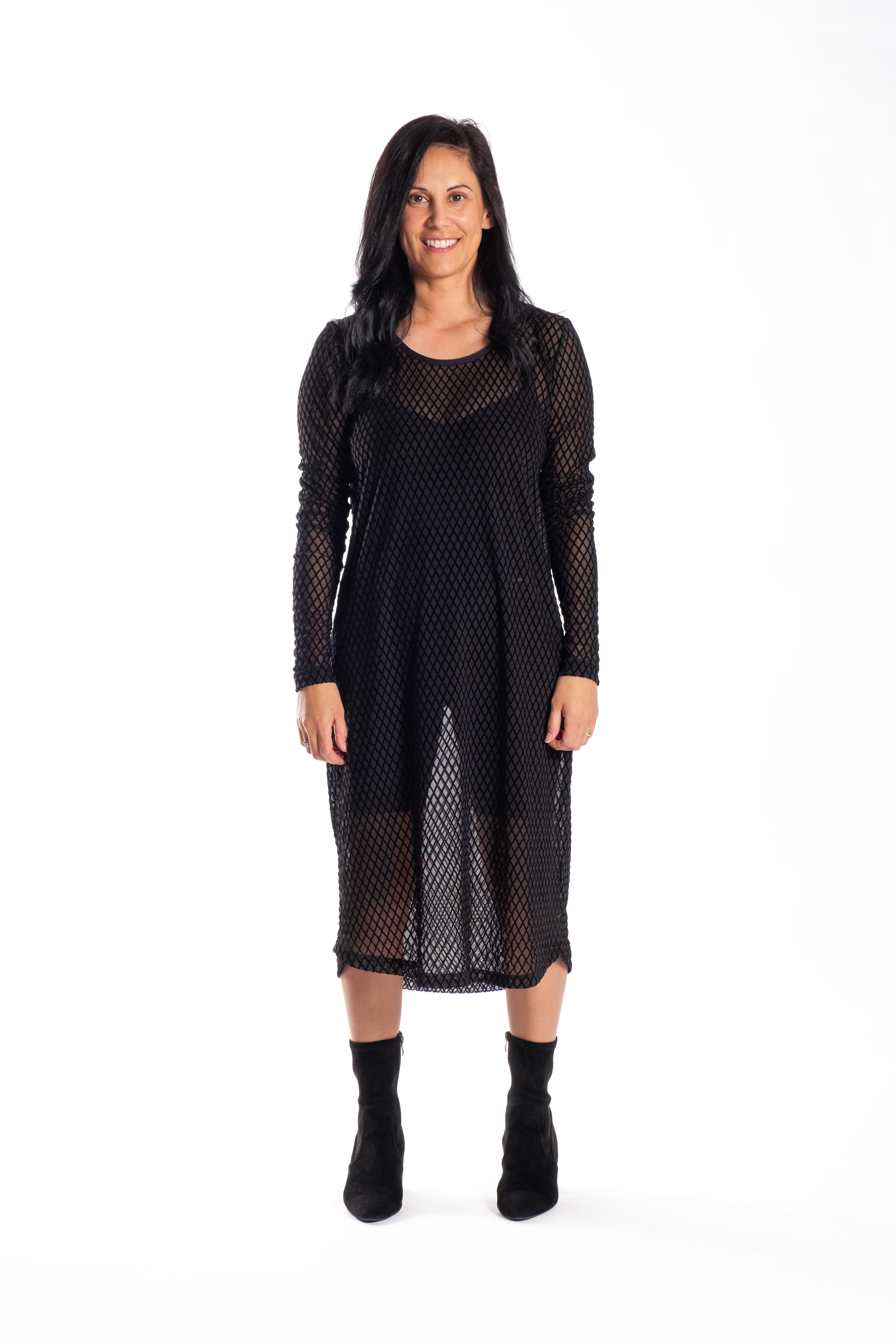 Cover Up Dress Short Black Diamond