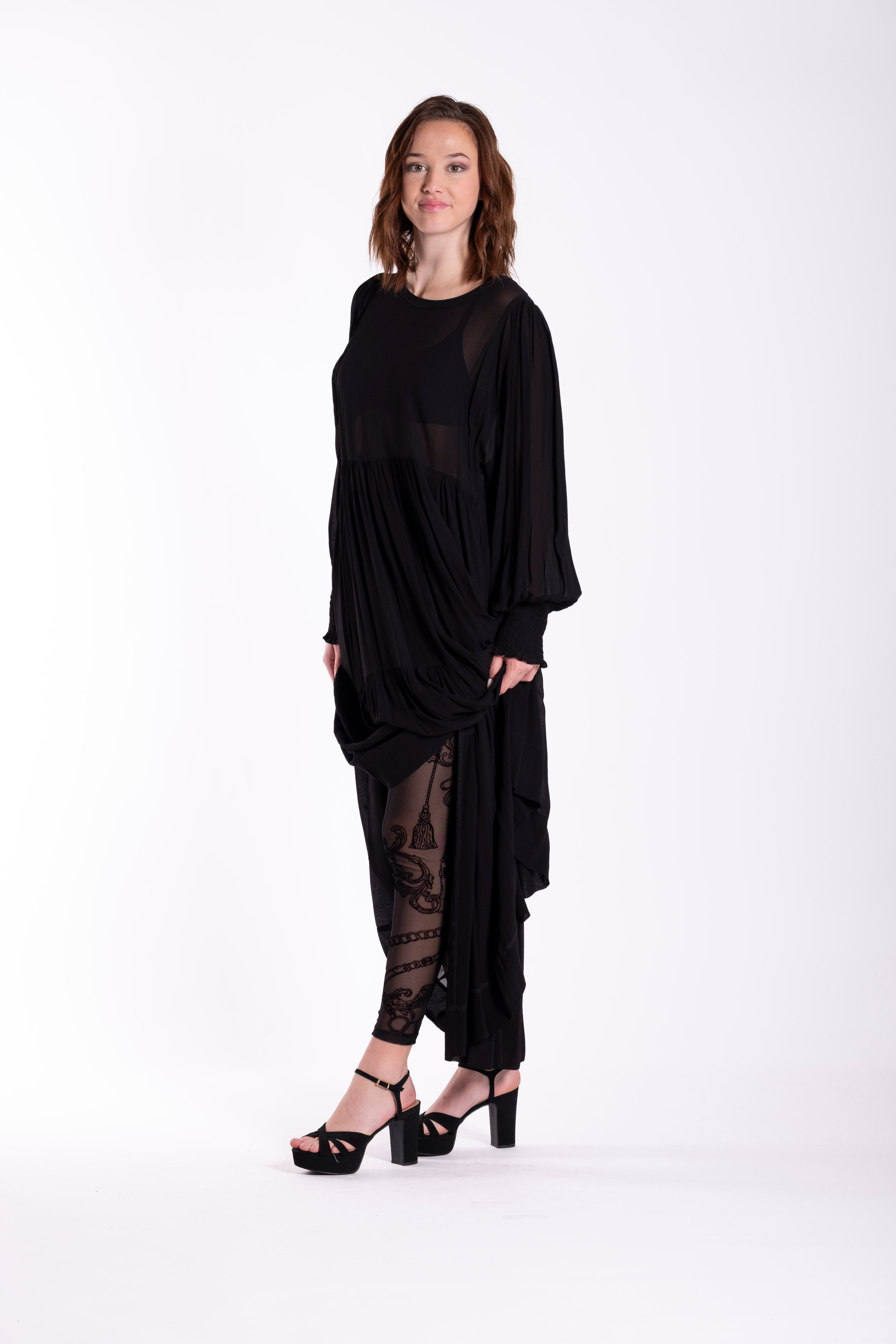 Leggings Tassles & Chains Black