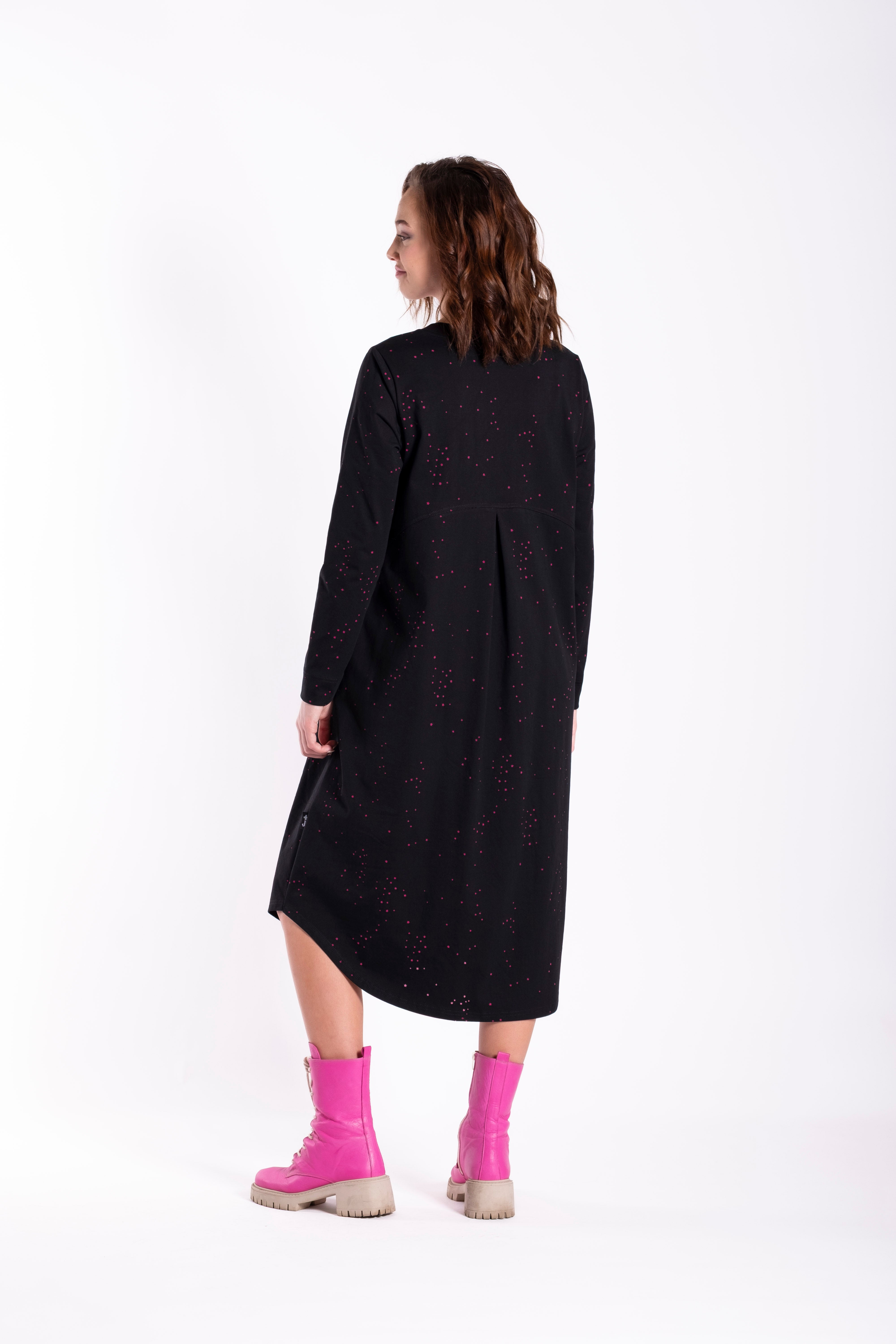 Simone Dress Pink Stars