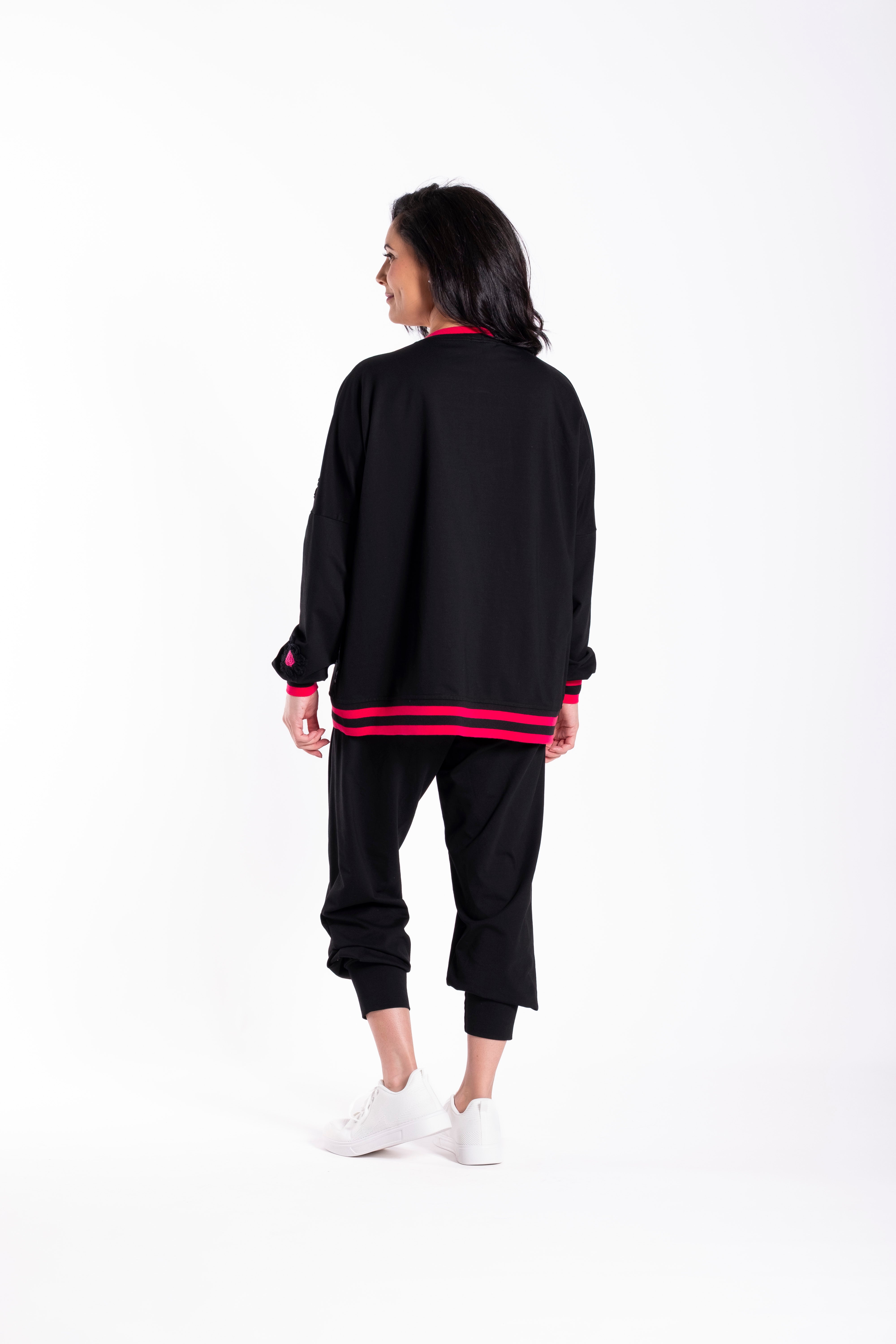 Sweatshirt Punk Daisy Noir