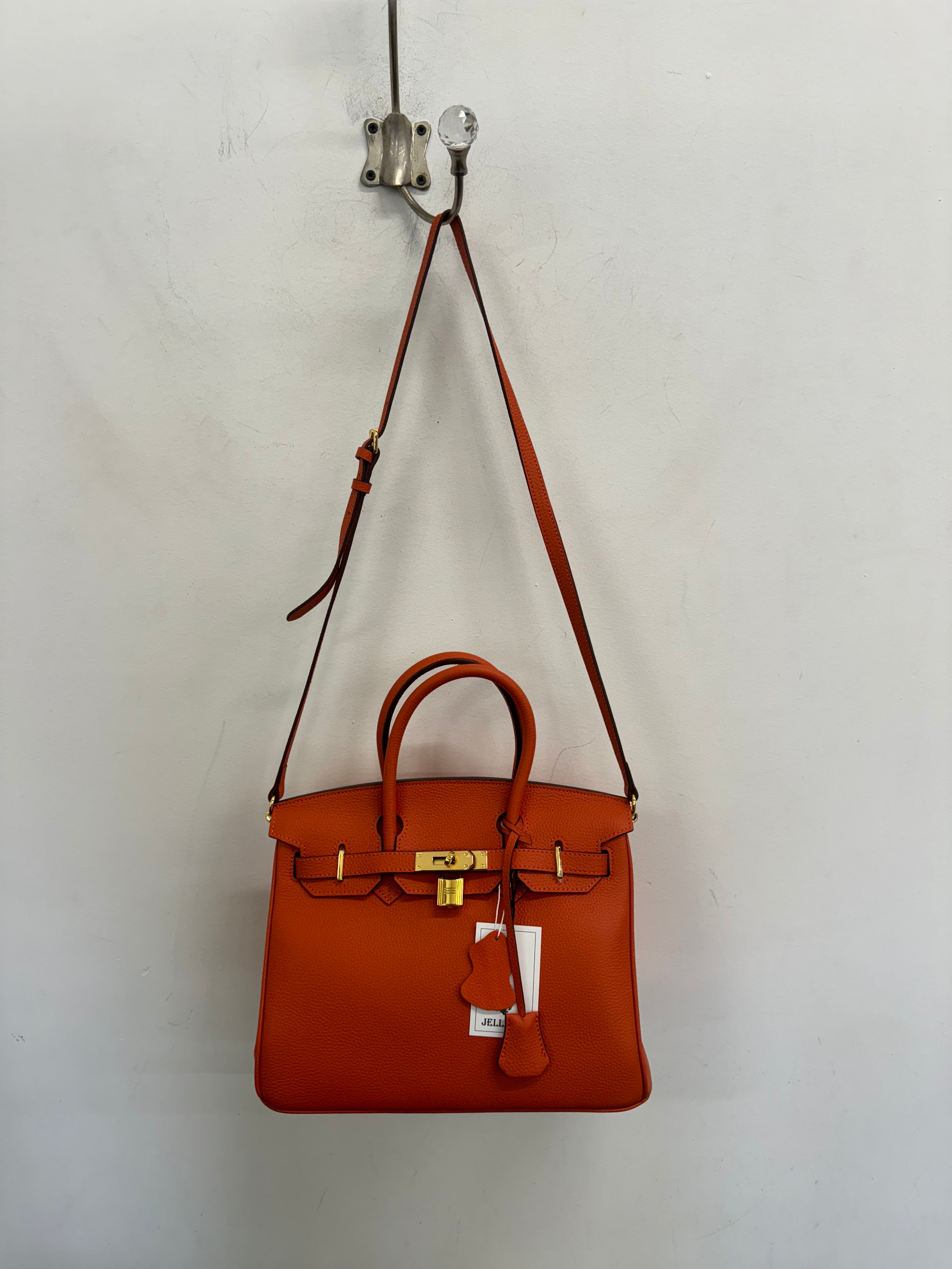 Jellicoe Priscilla Leather Handbag Orange