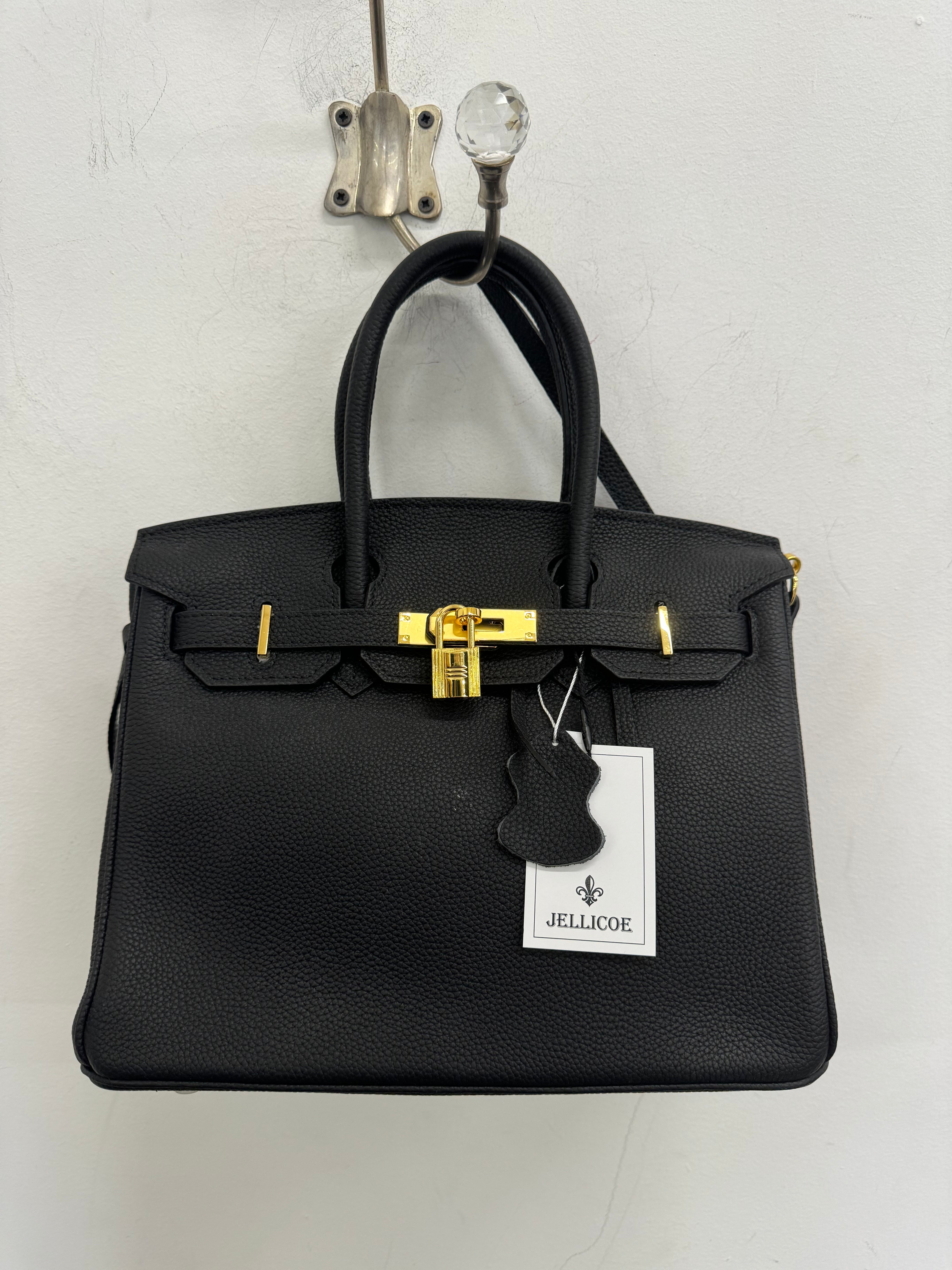 Jellicoe Priscilla Leather Handbag Black