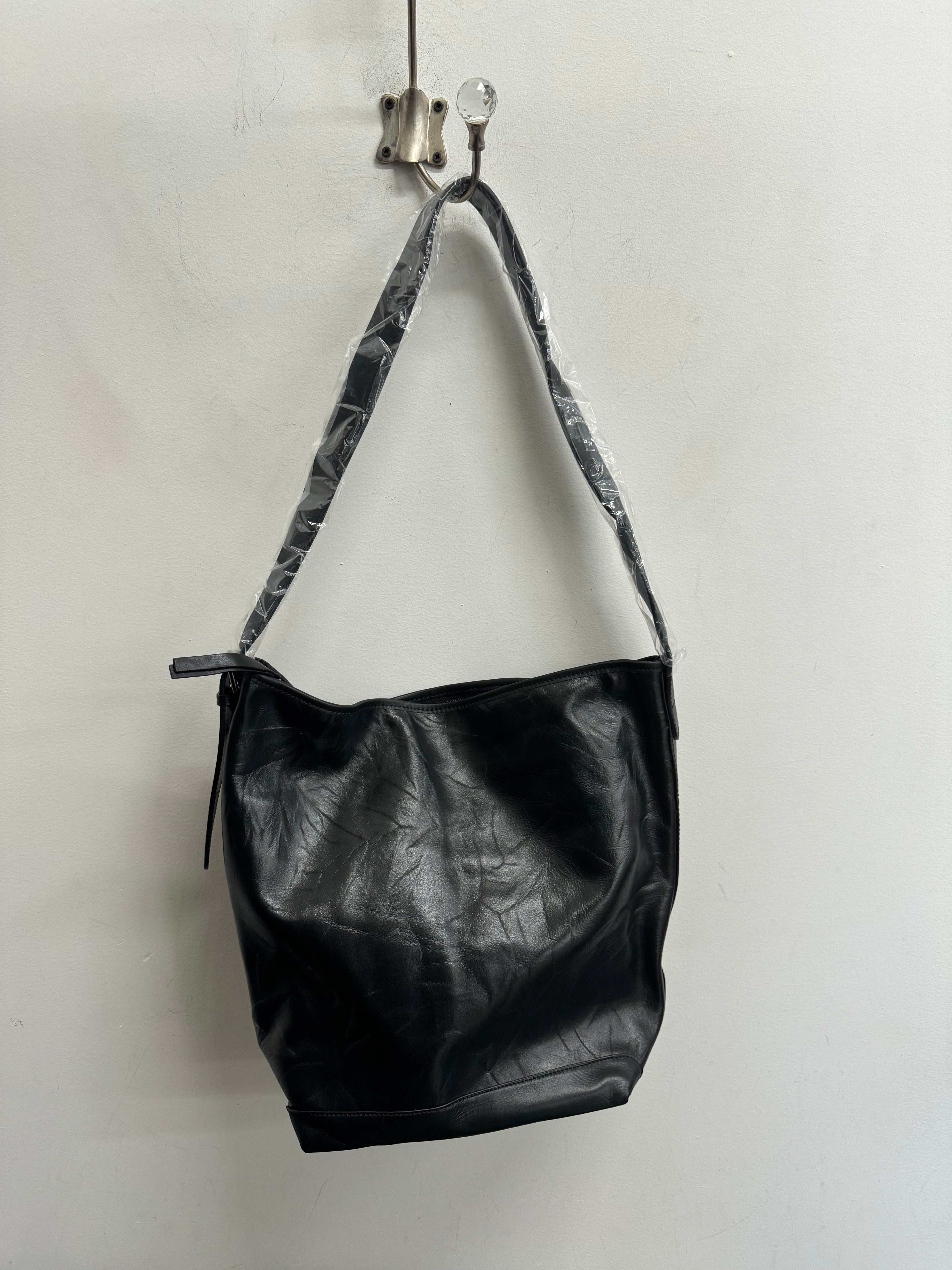 Black Large Bucket Handbag