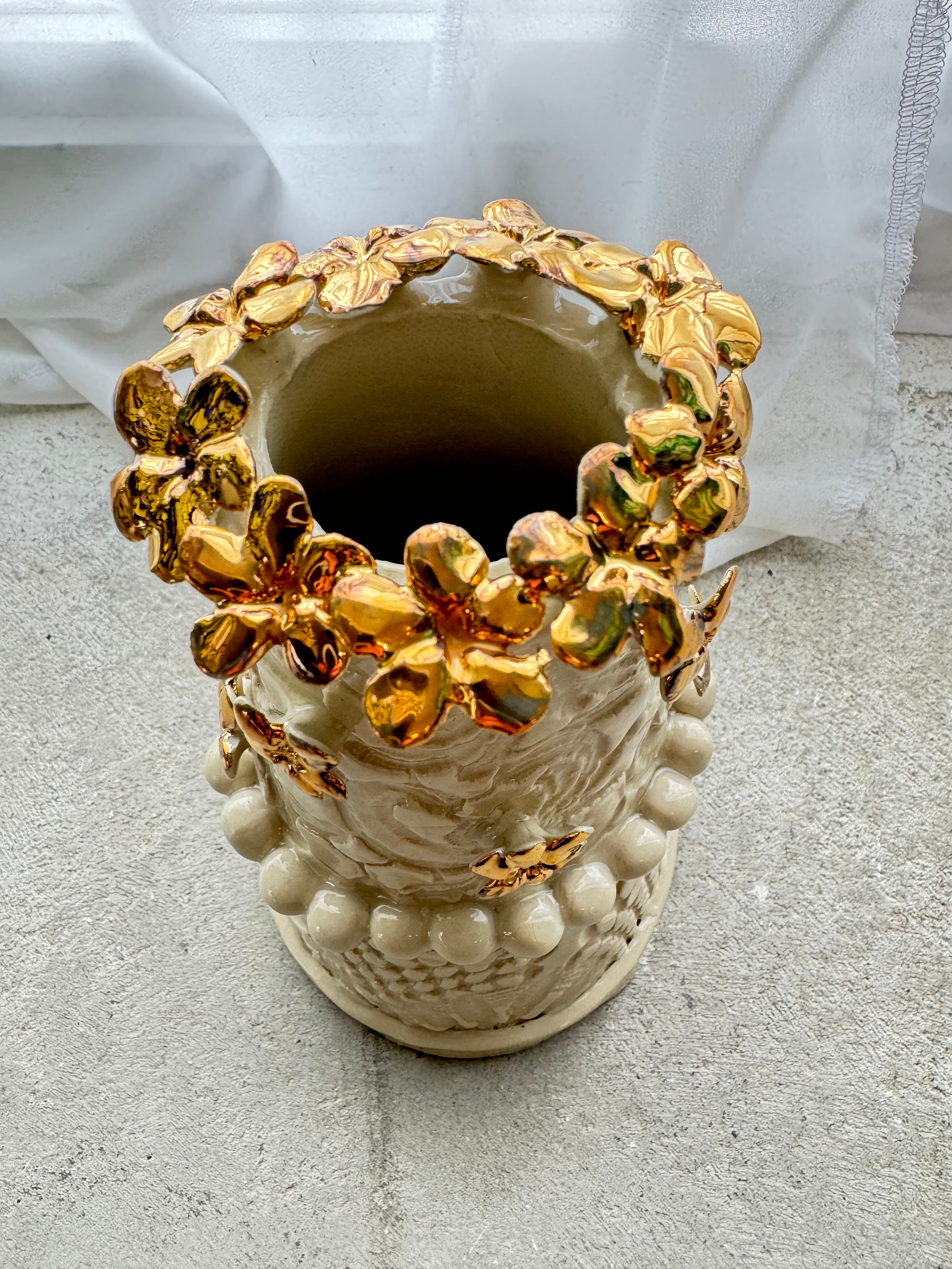 Gold Flower Vase