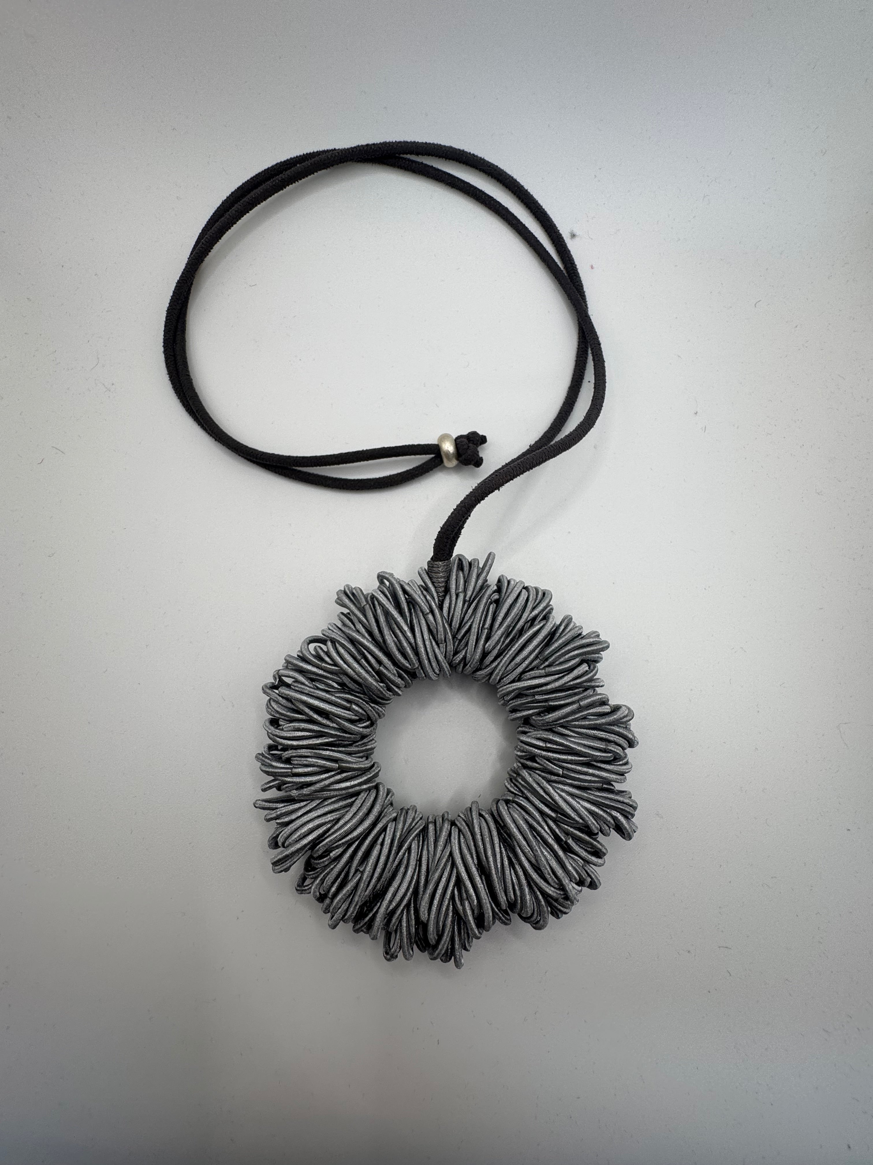 Necklace2 - Long Silver Circle