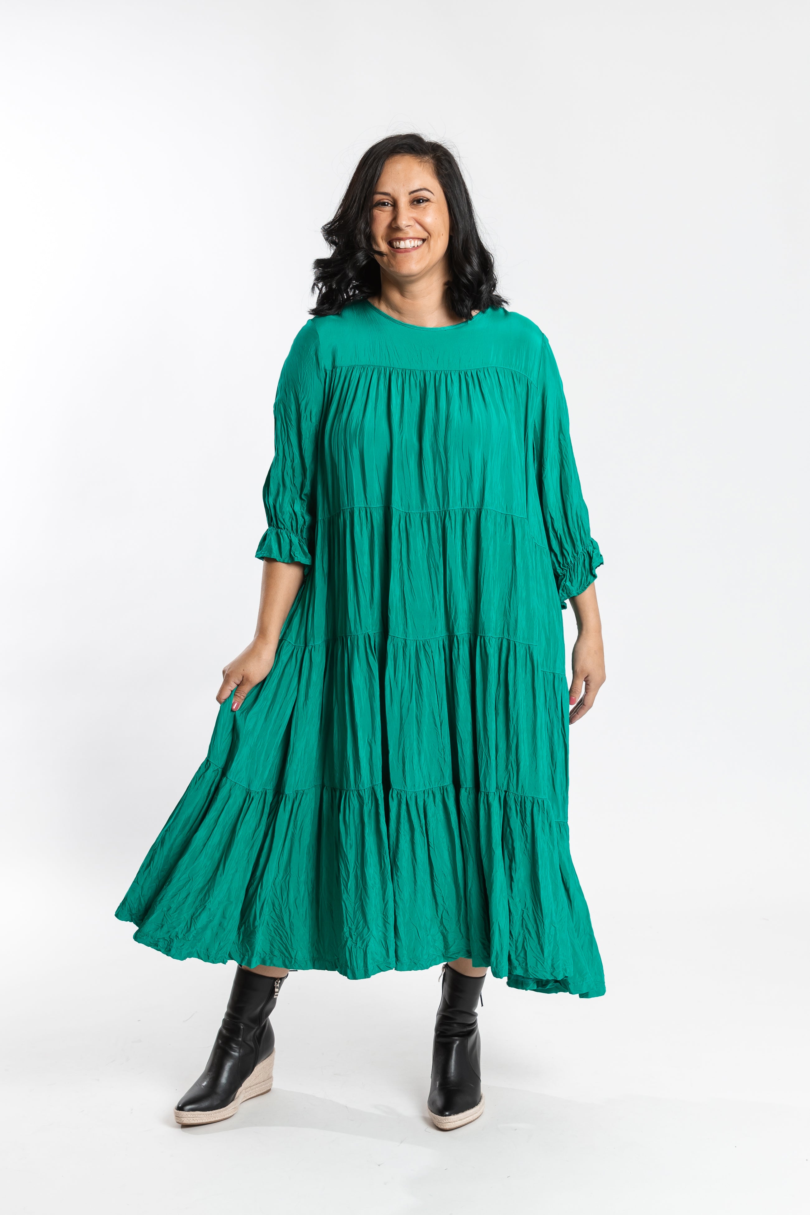 Cascade Dress Seafoam