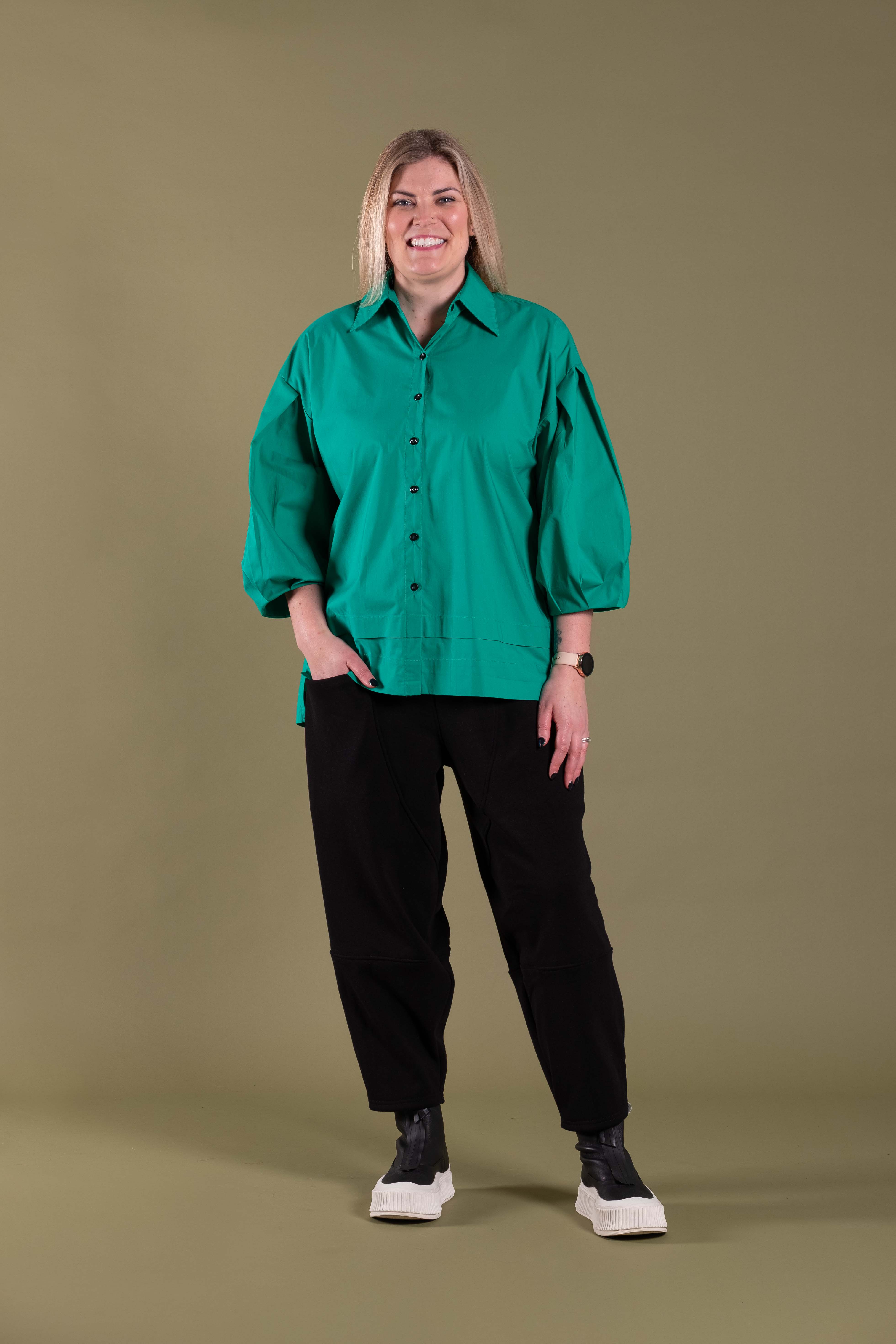 Florentine Shirt Eden Green