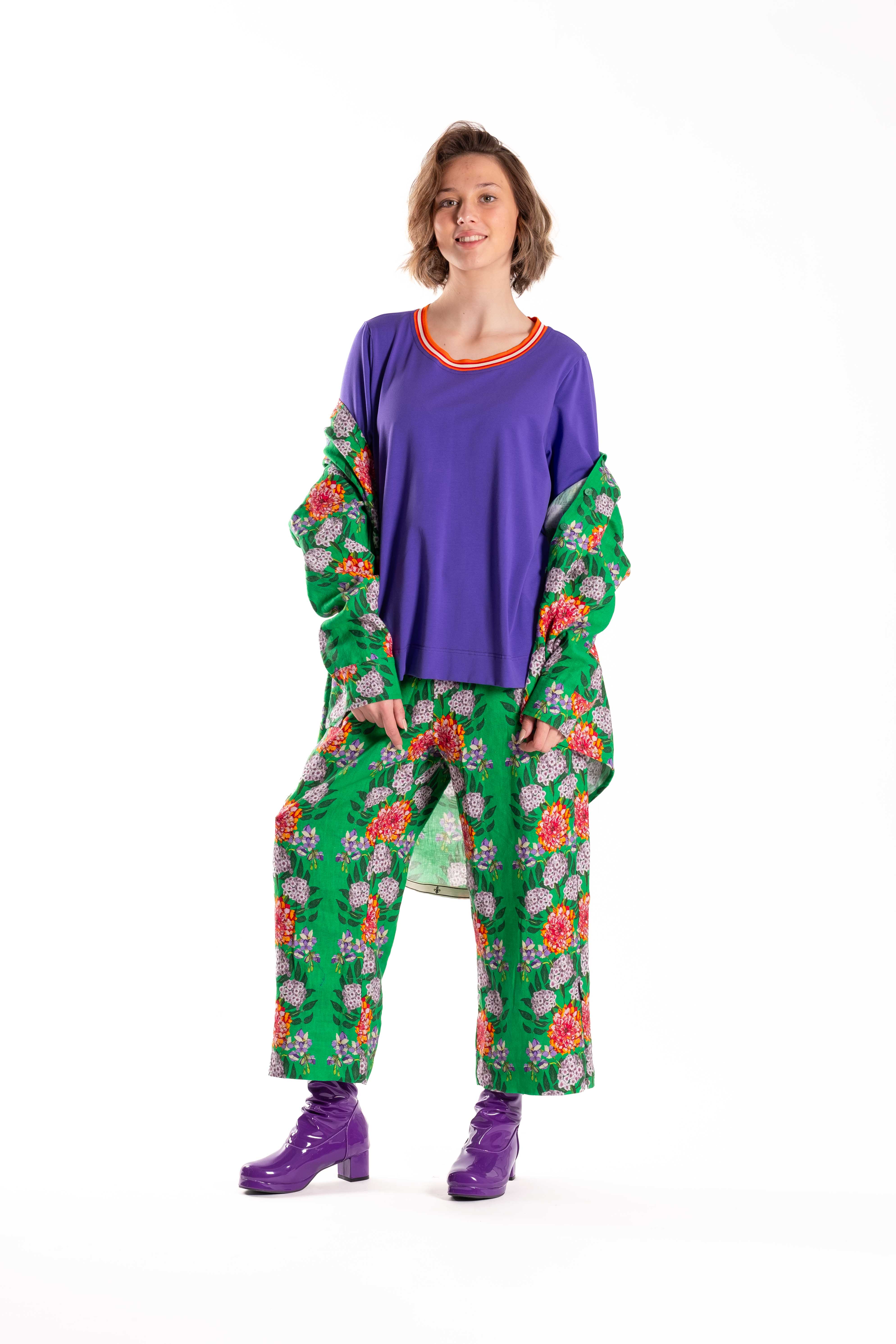 Jellicoe Wide Leg Pants Tropical Green