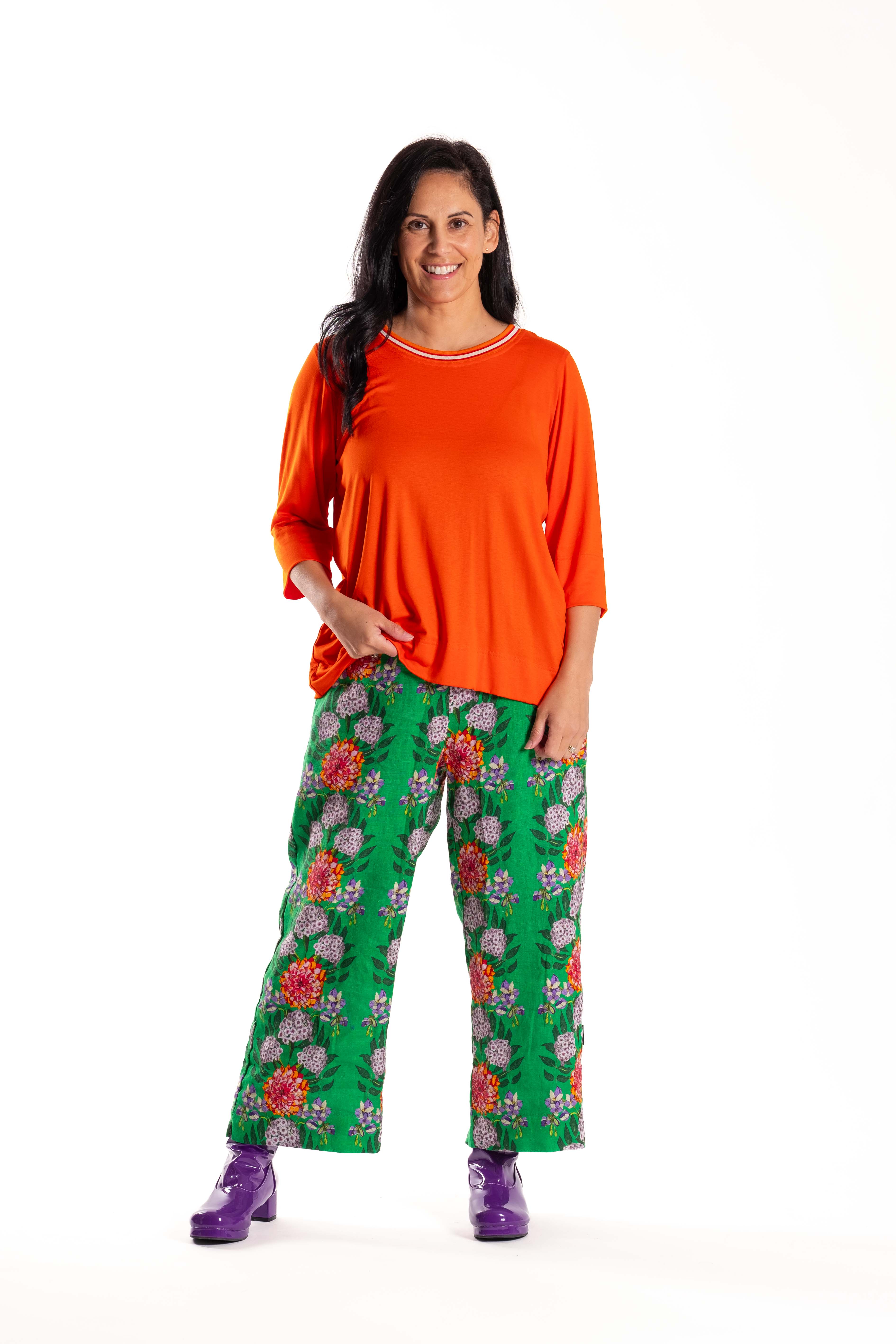 Jellicoe Wide Leg Pants Tropical Green
