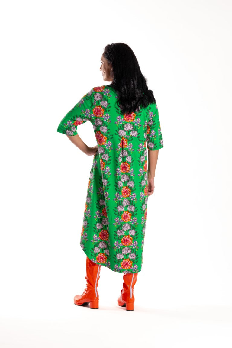 Simone Dress Tropical Green