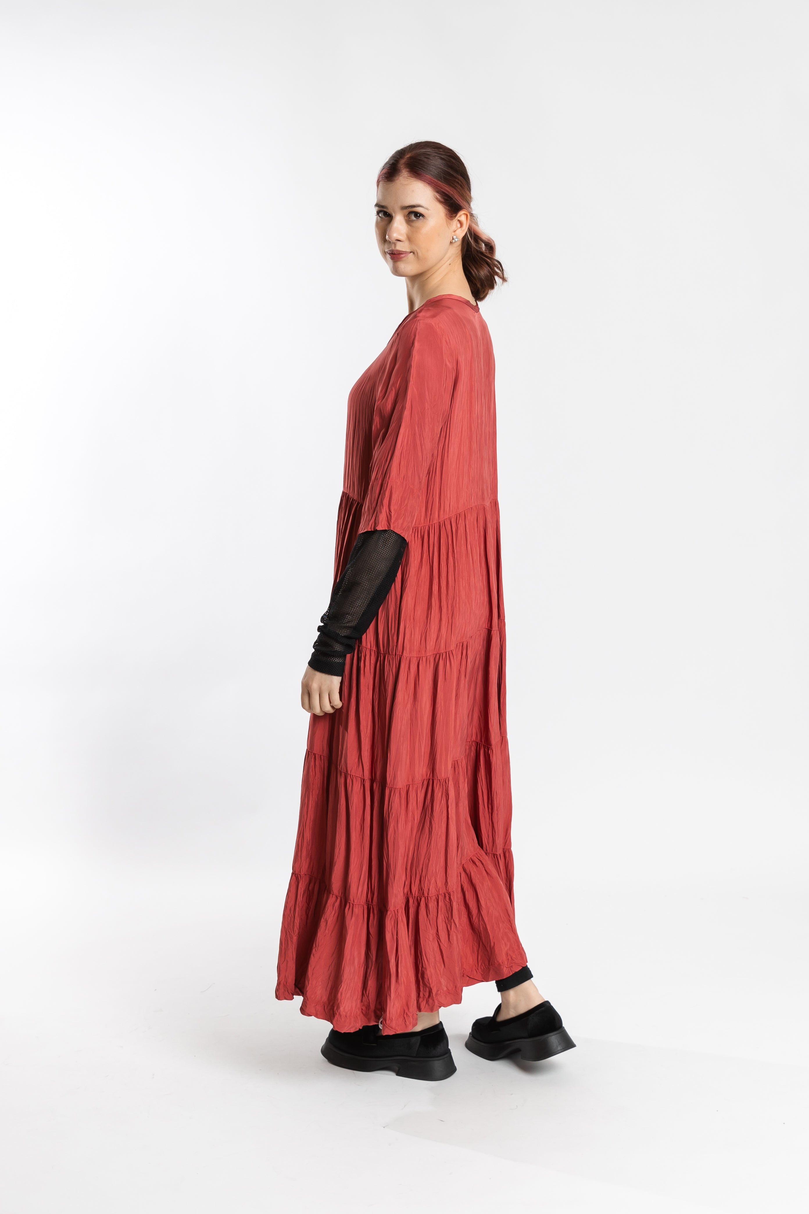 4 Tier Dress Salmon