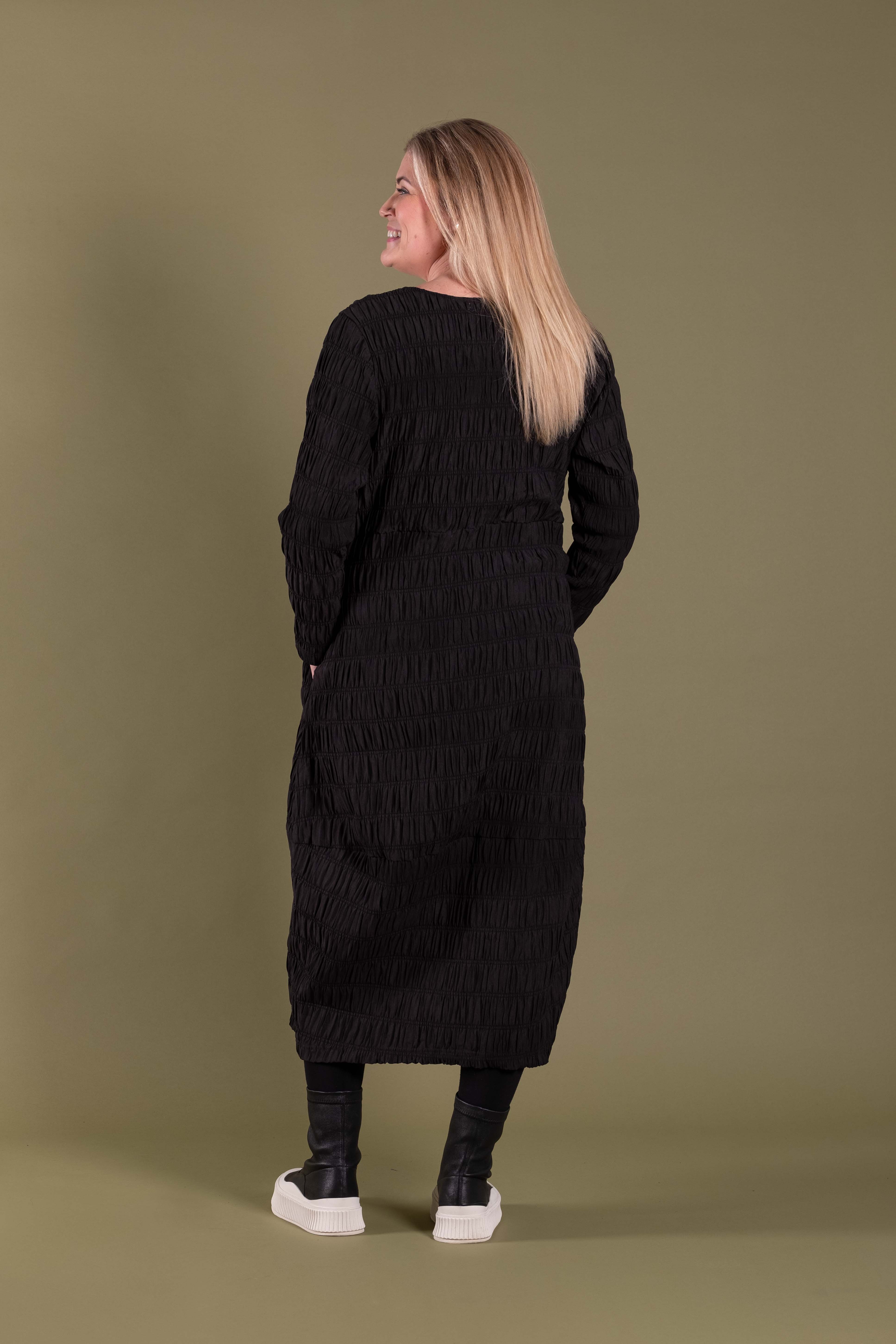 Enquire Dress Noir Ruched