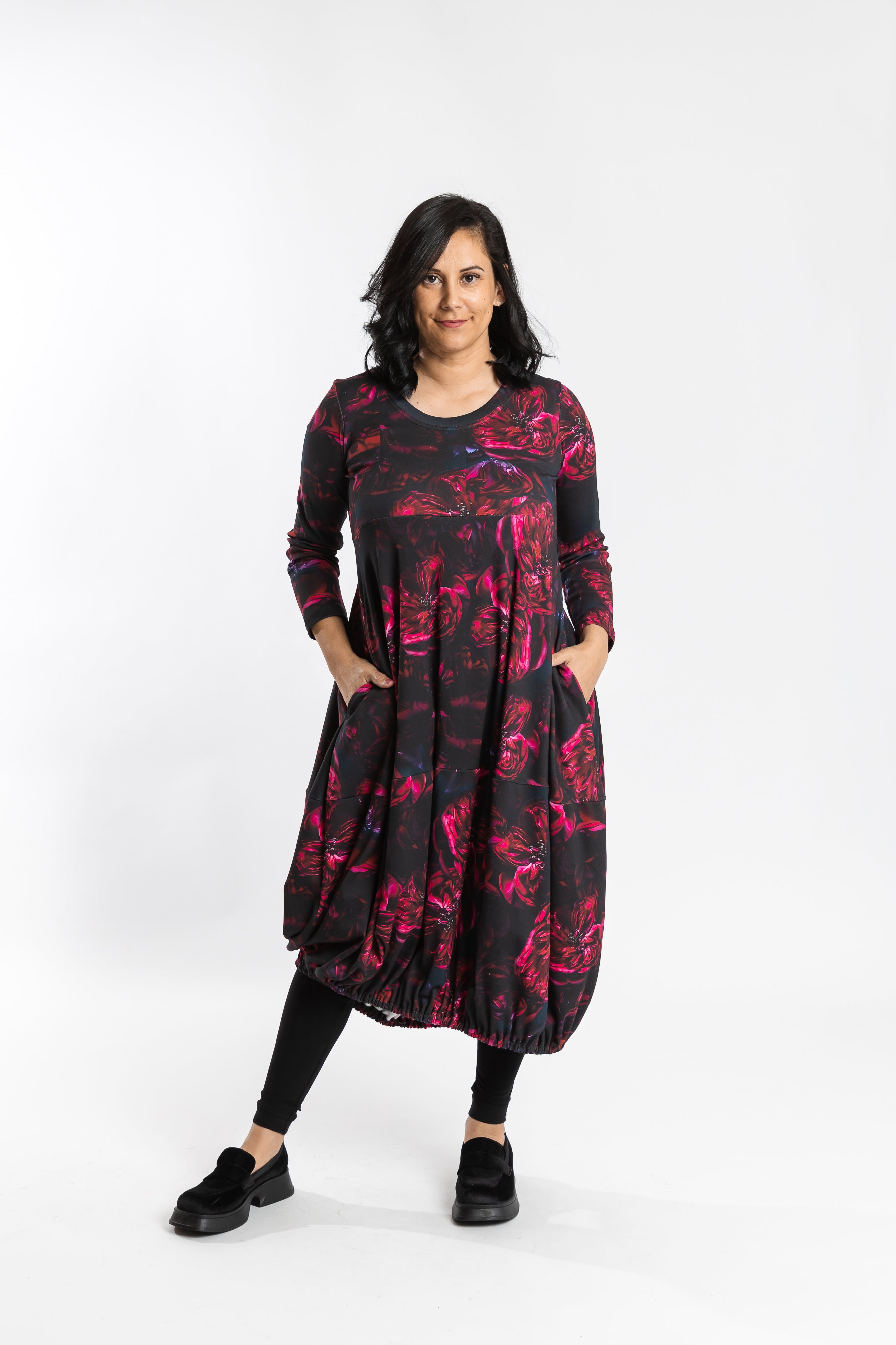 Sanderson Dress Cerise Reflection