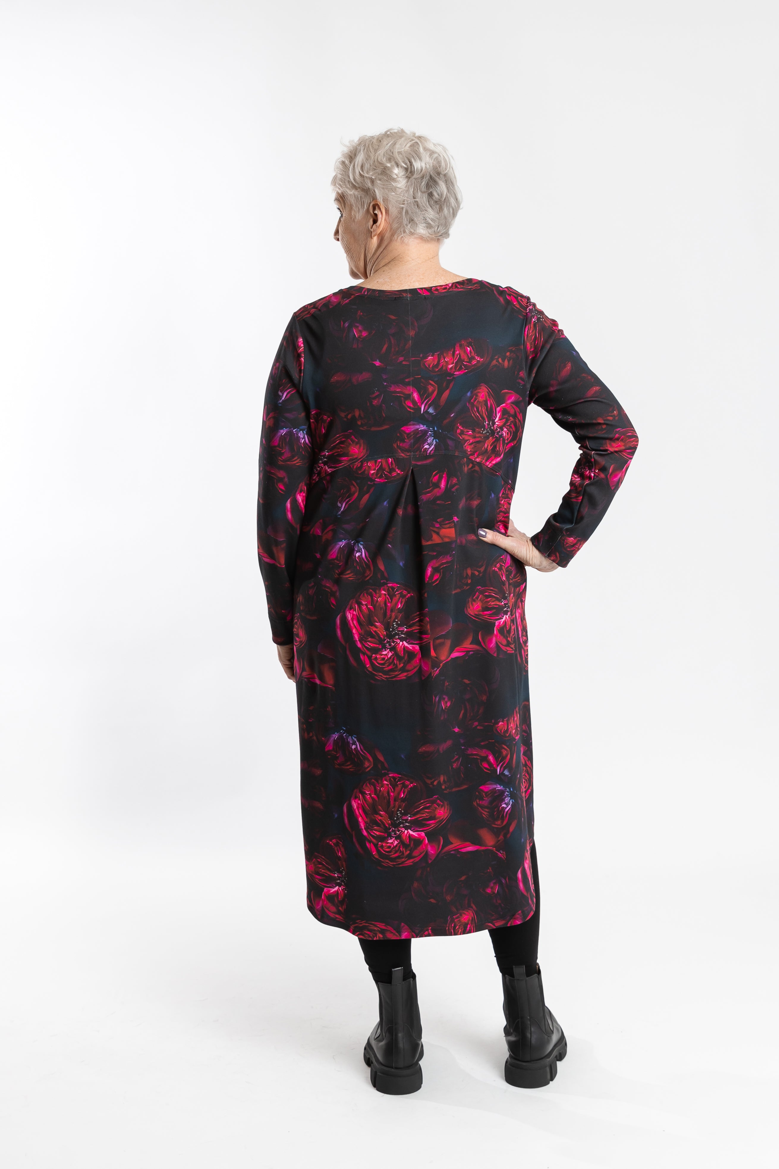 Simone Dress Cerise Reflection