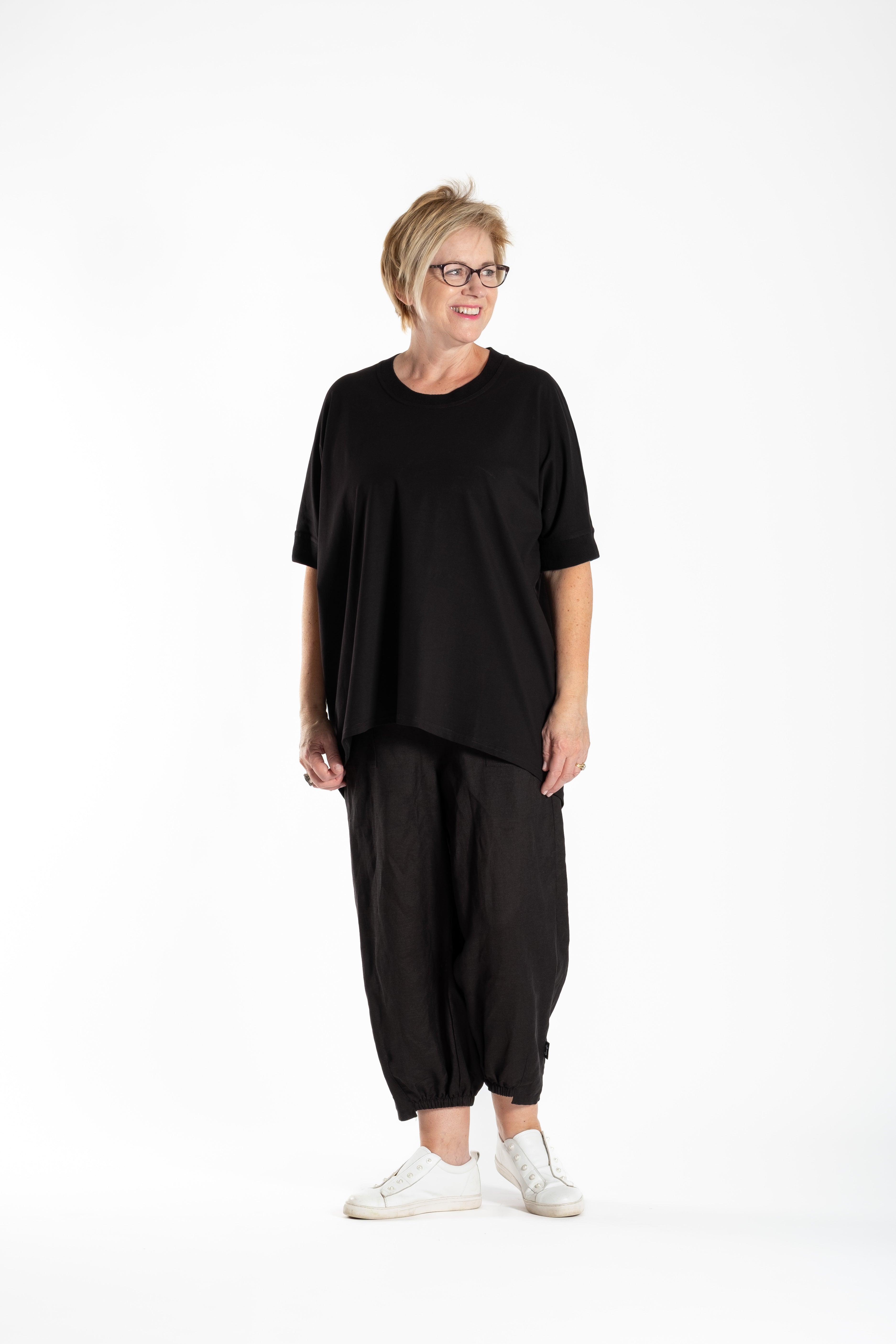 No Apologies Black Relaxed Top