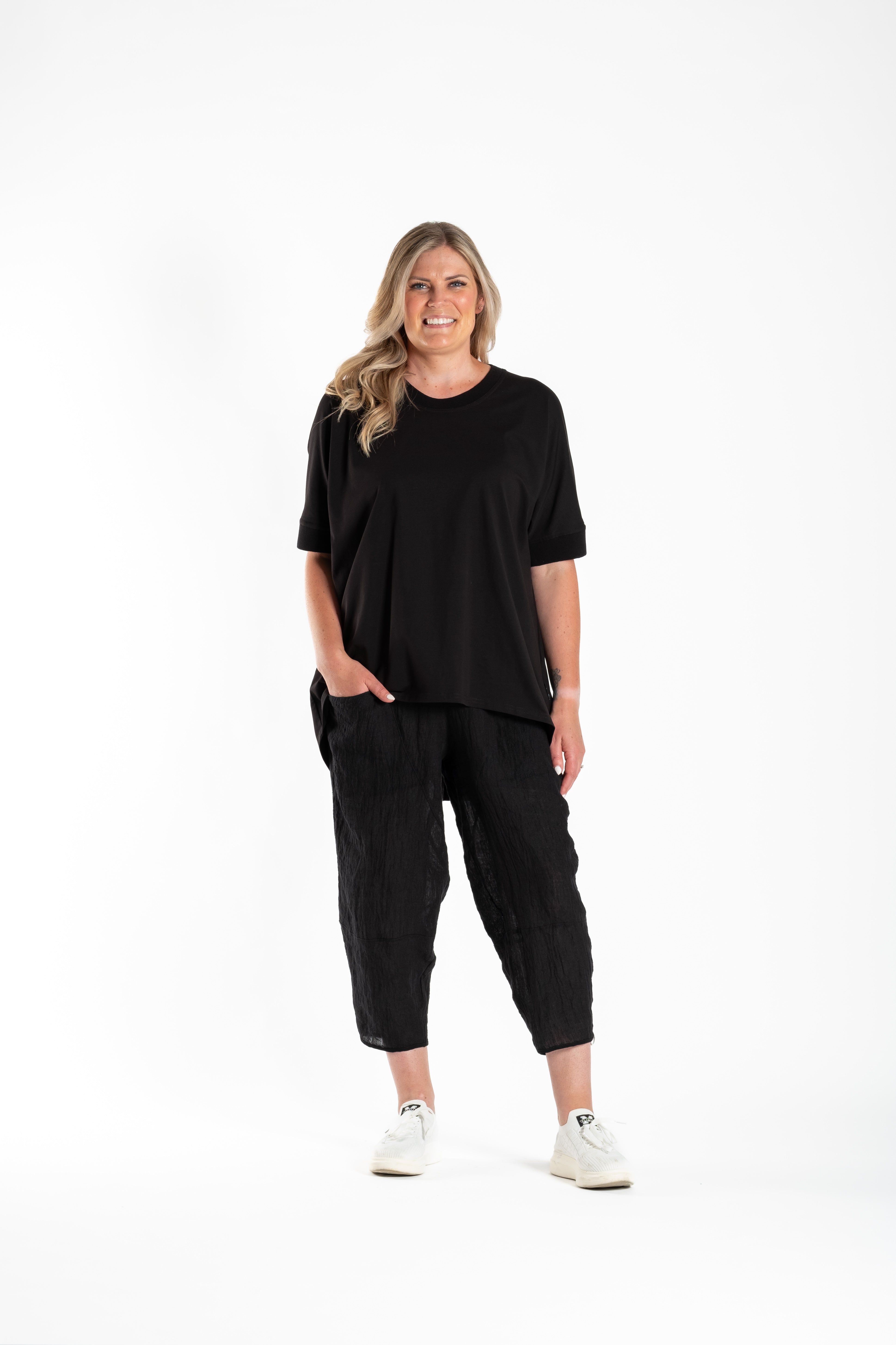 No Apologies Black Relaxed Top