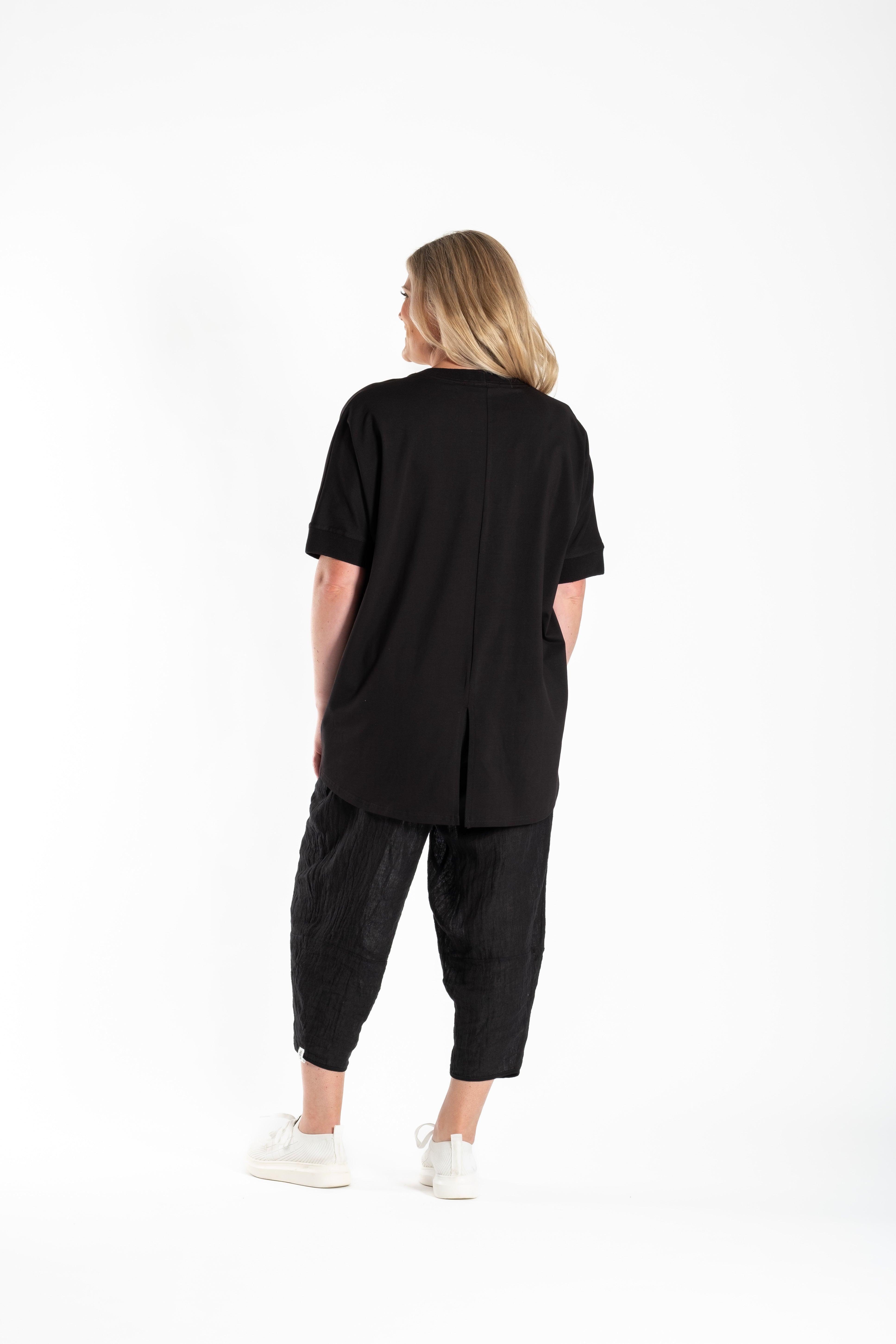 No Apologies Black Relaxed Top