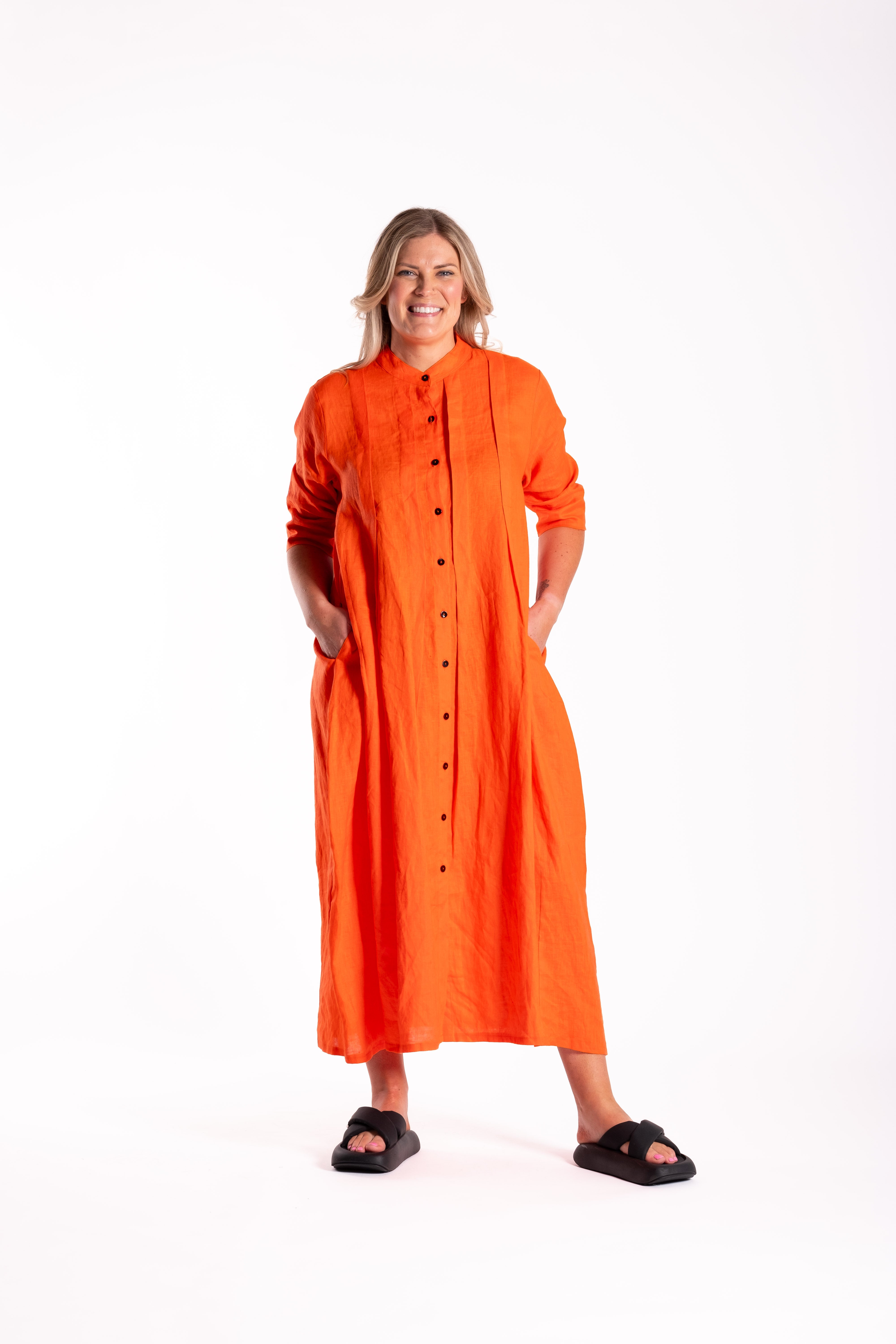 French Me Dress Tangerine