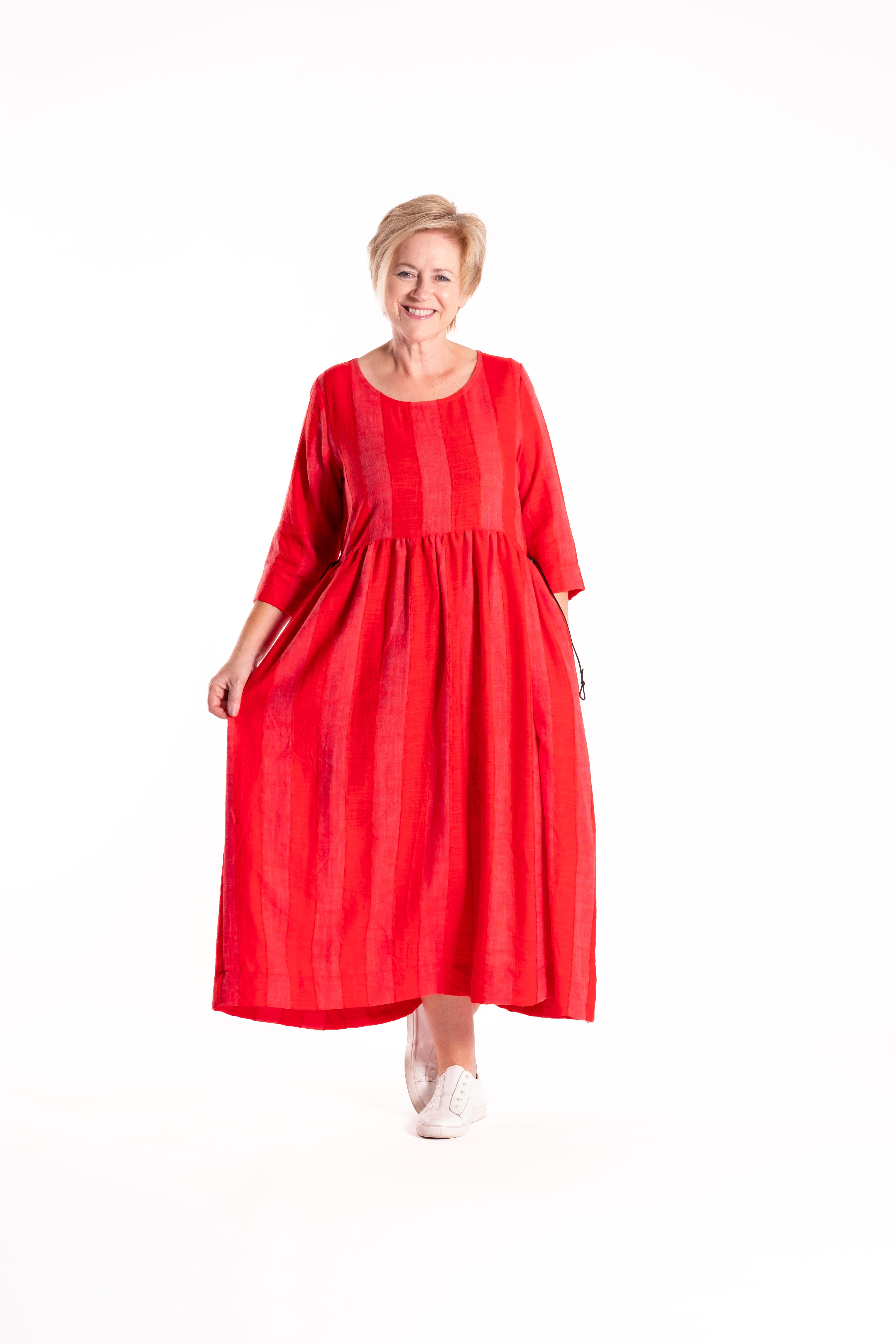 Tarbana Dress Red Stripe