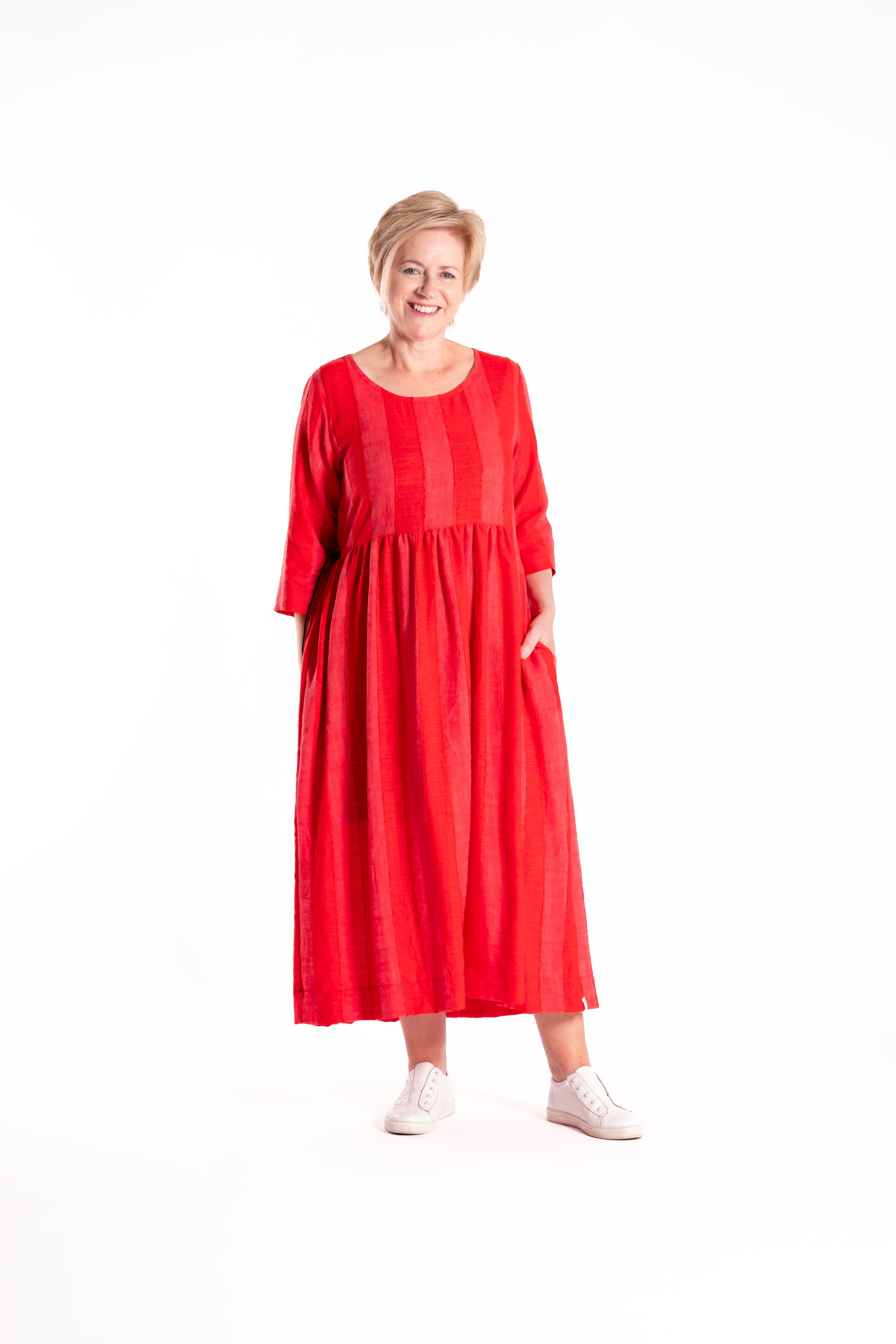 Tarbana Dress Red Stripe