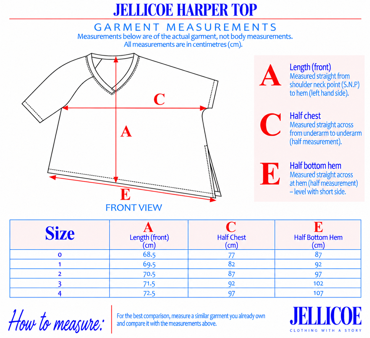 Harper Angled Tee Blue Stripe