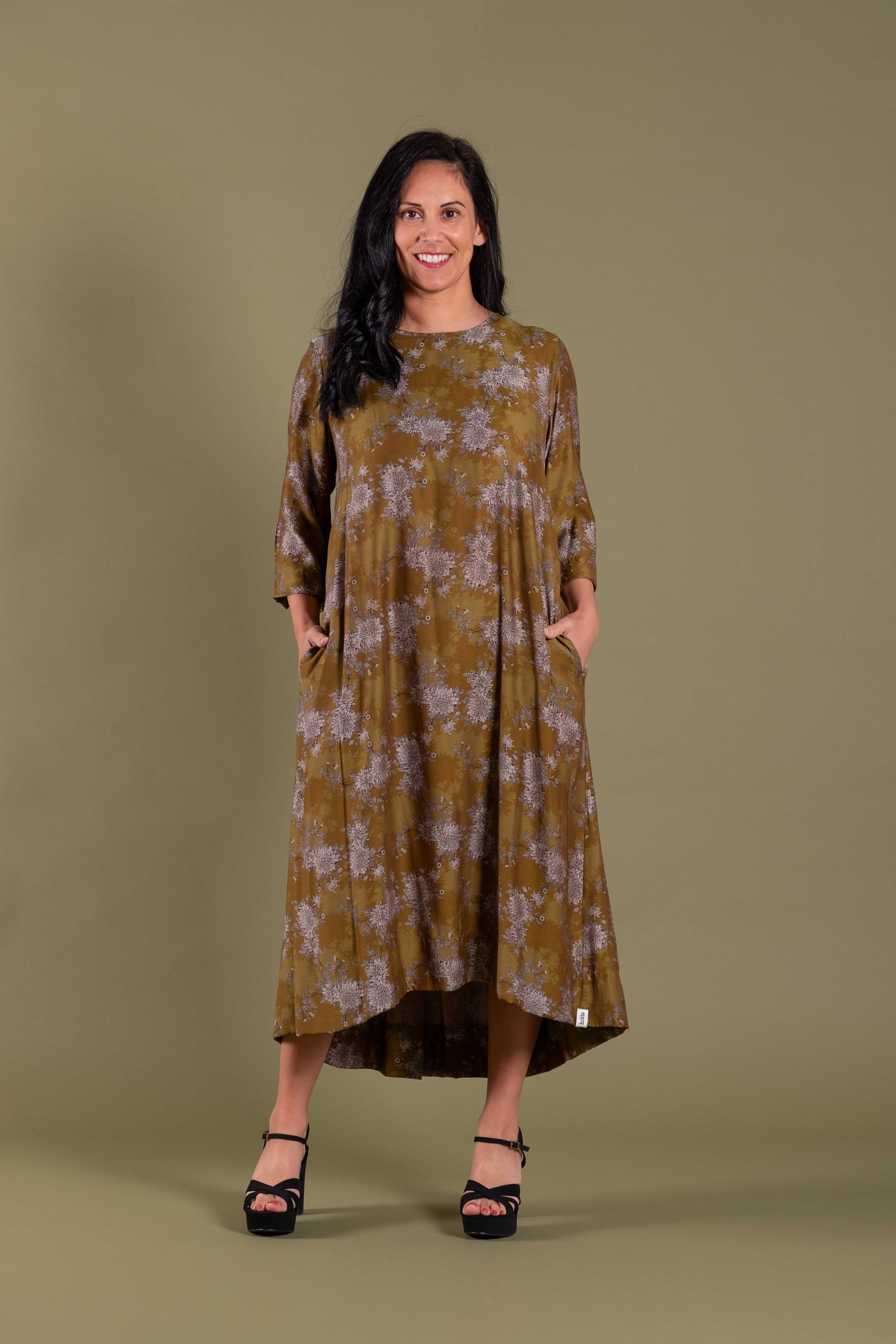 Maisey Dress Japanese Gold